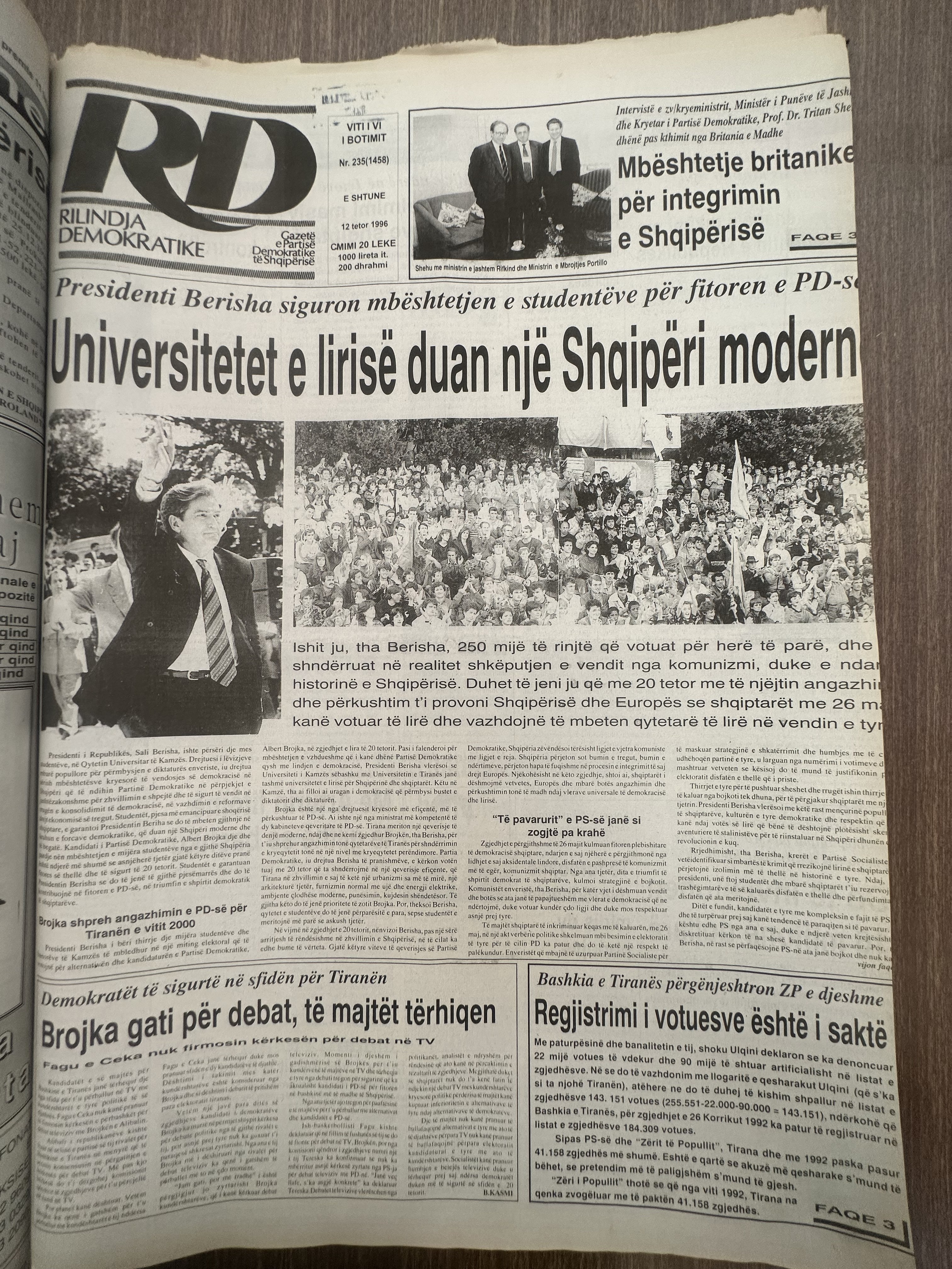 Rilindja Demokratike 1996-10-12