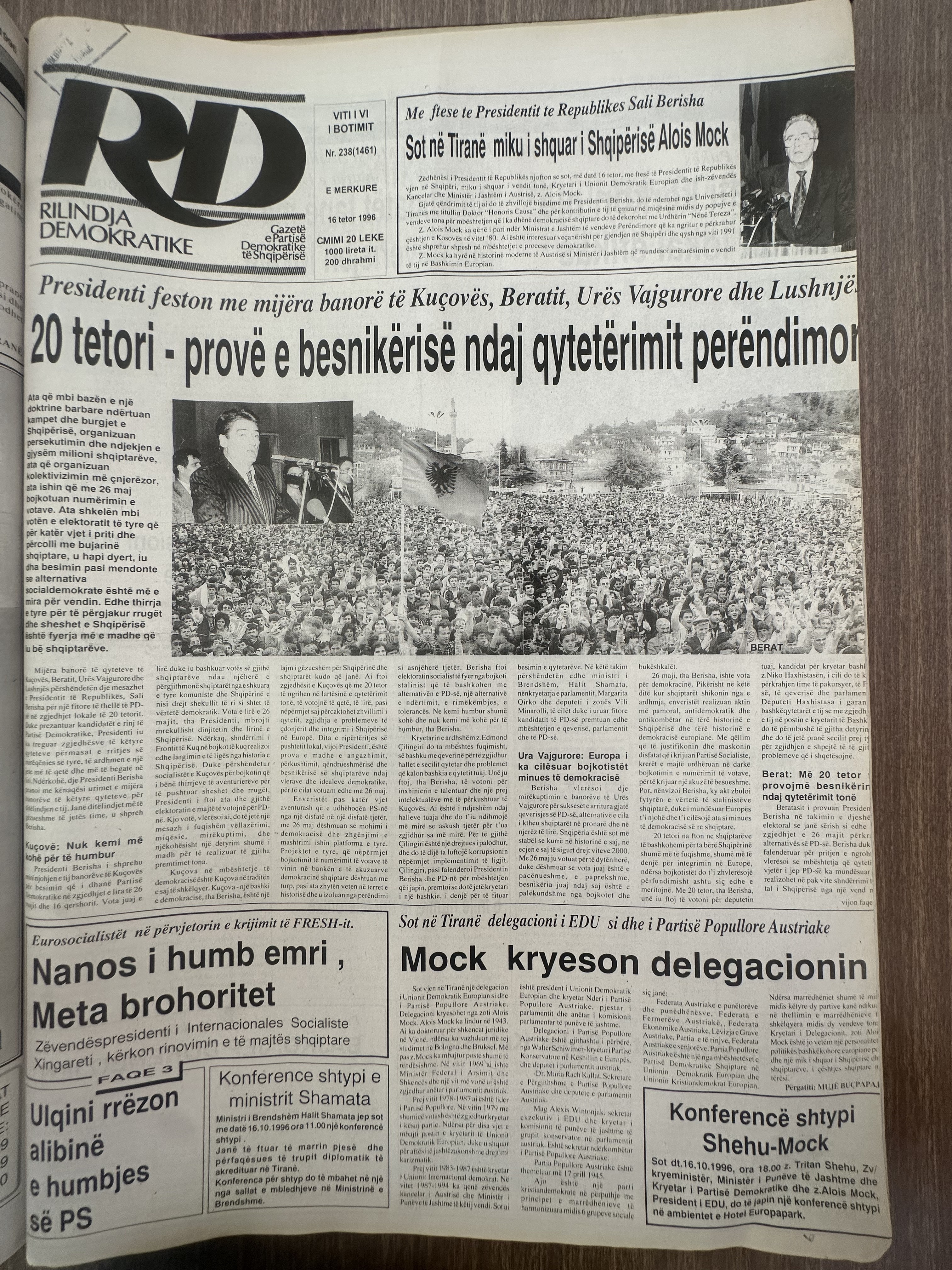Rilindja Demokratike 1996-10-16