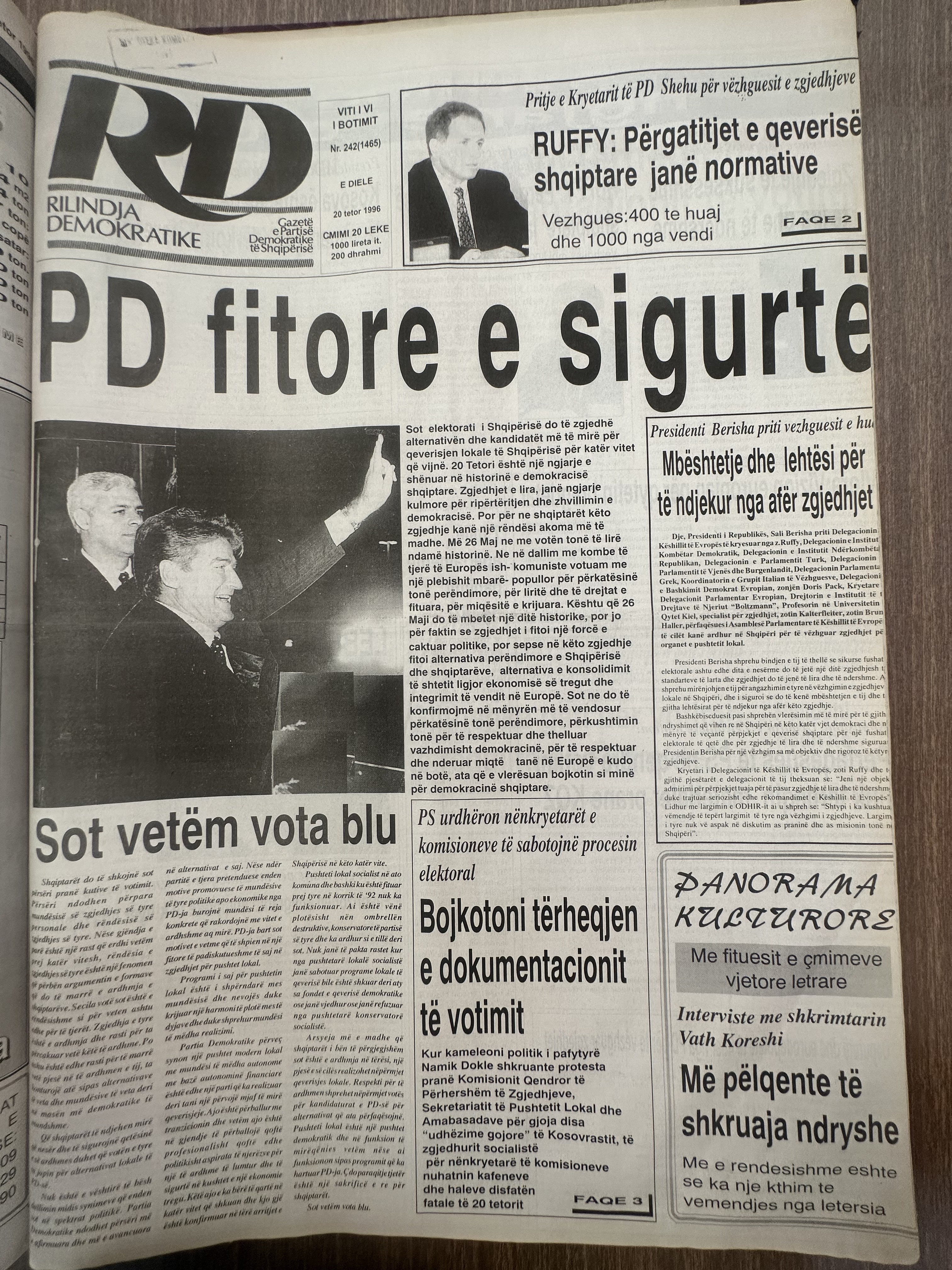 Rilindja Demokratike 1996-10-20