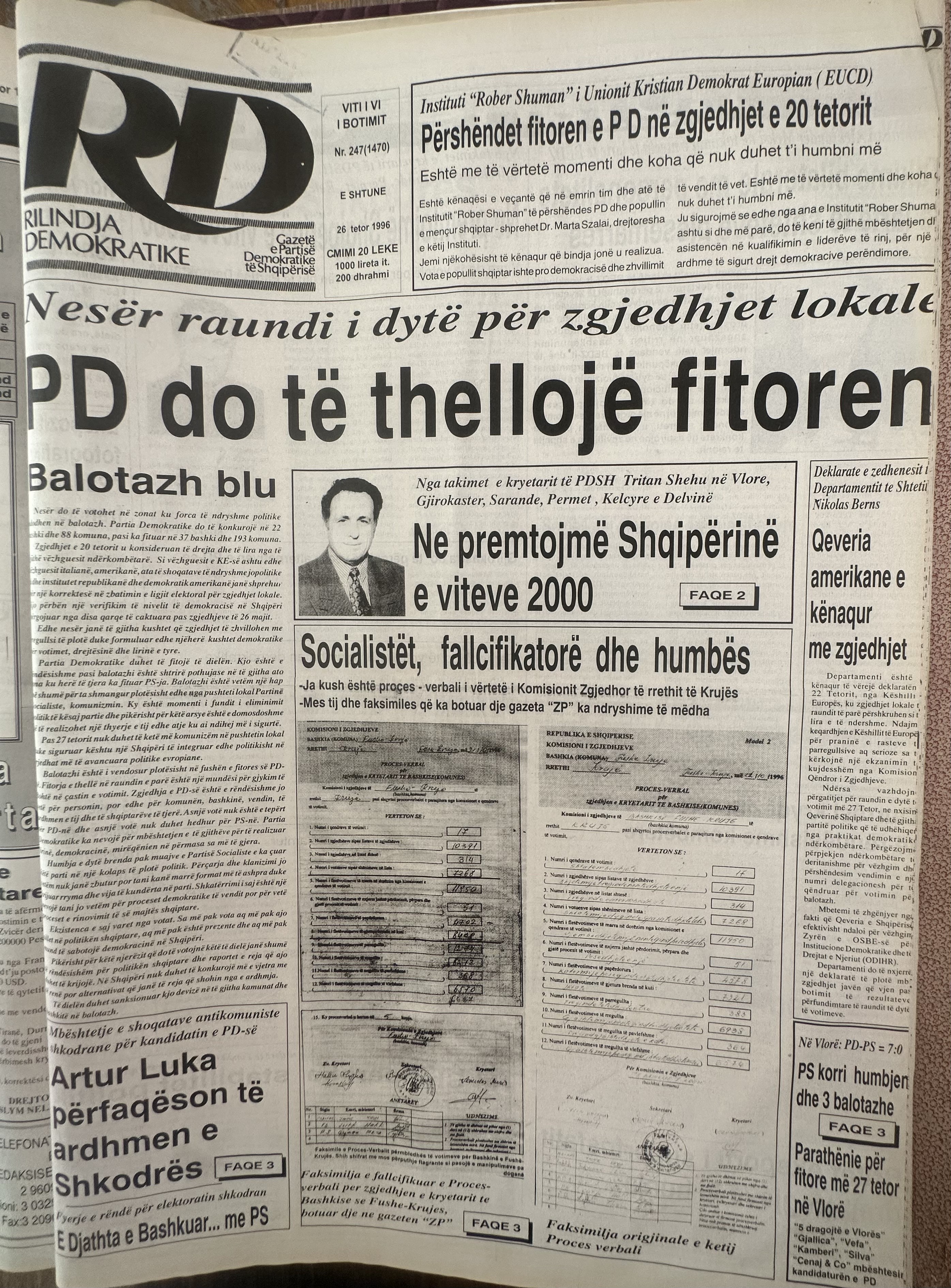 Rilindja Demokratike 1996-10-26