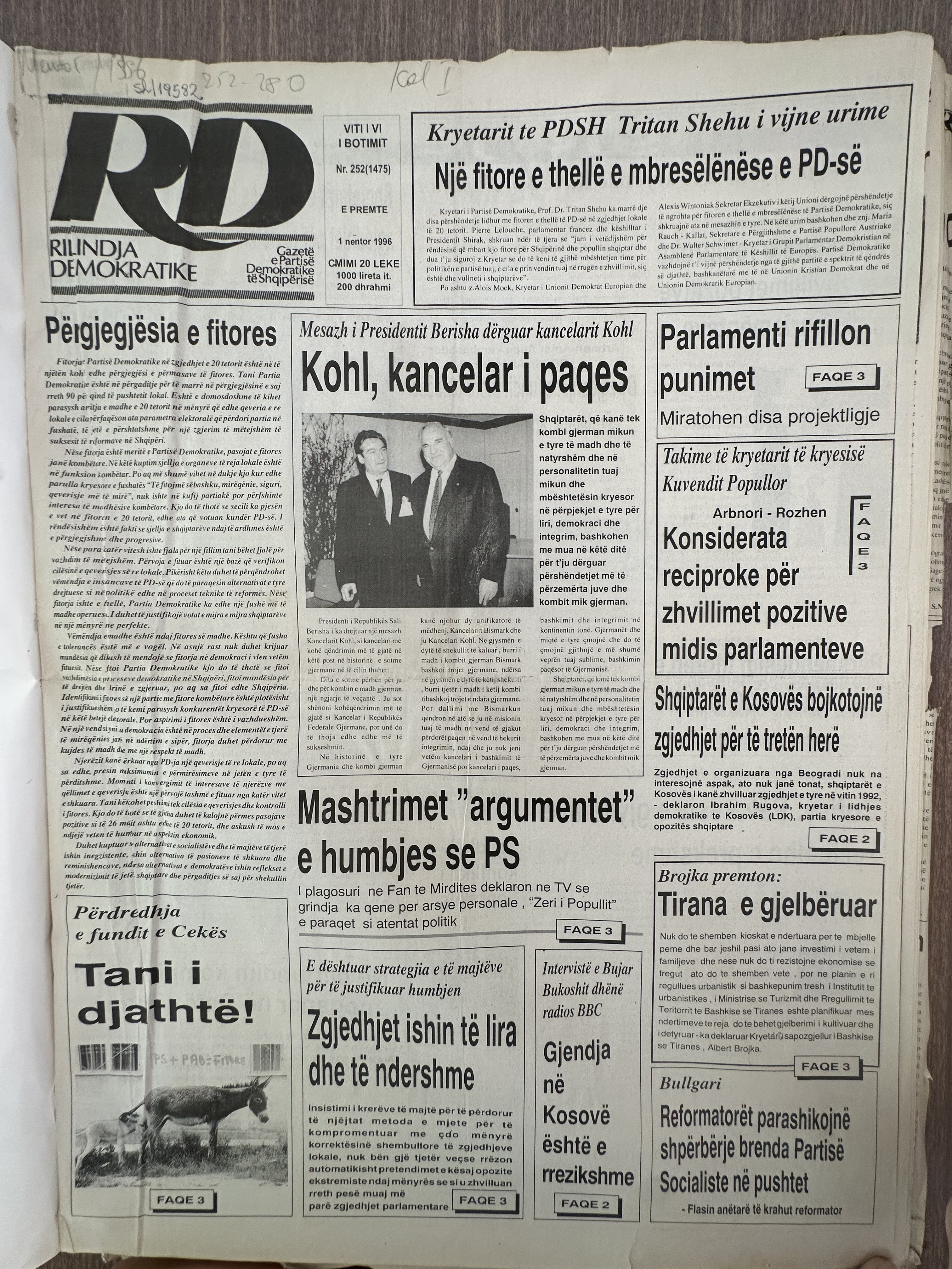 Rilindja Demokratike 1996-11-01