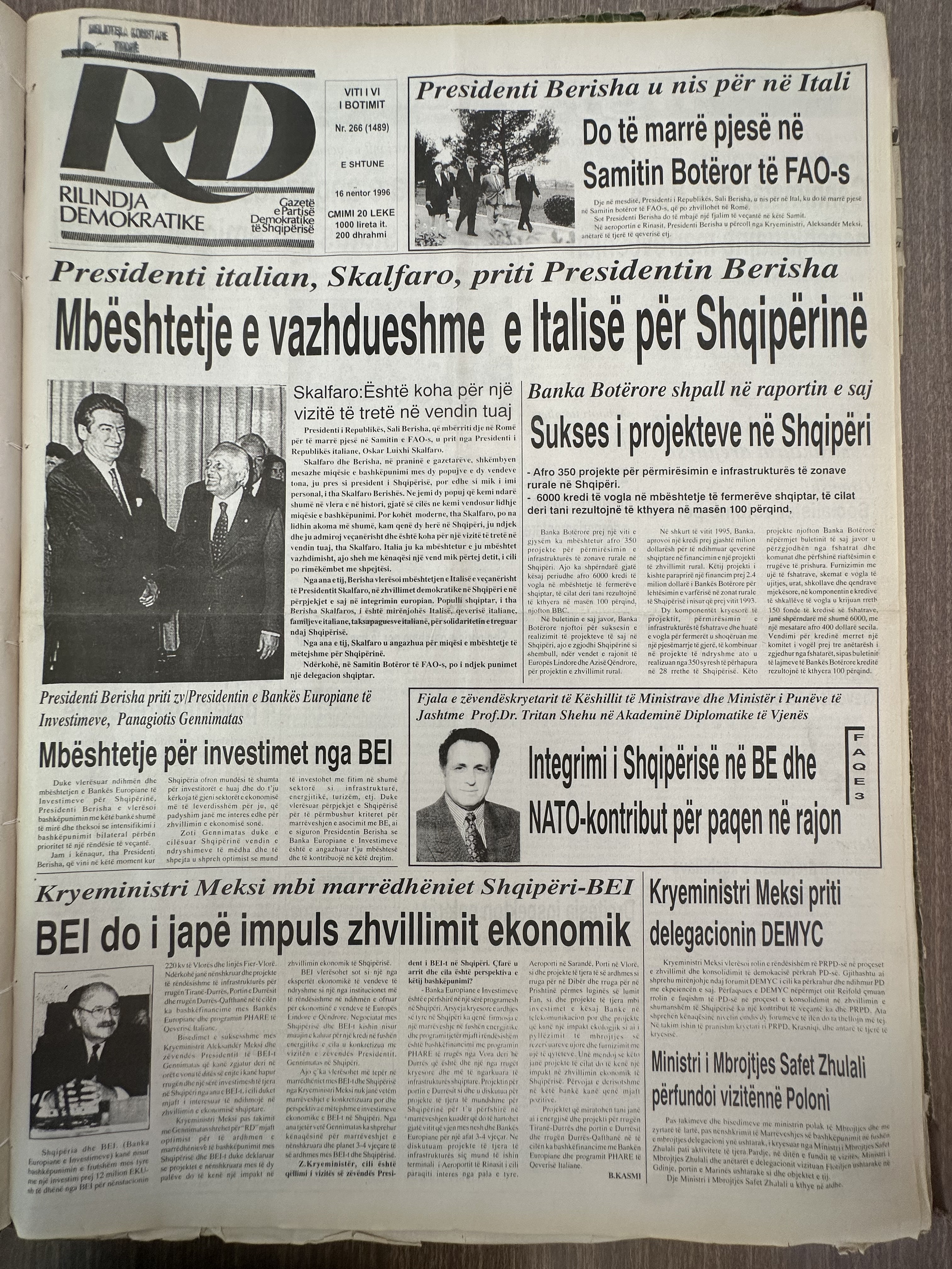 Rilindja Demokratike 1996-11-16