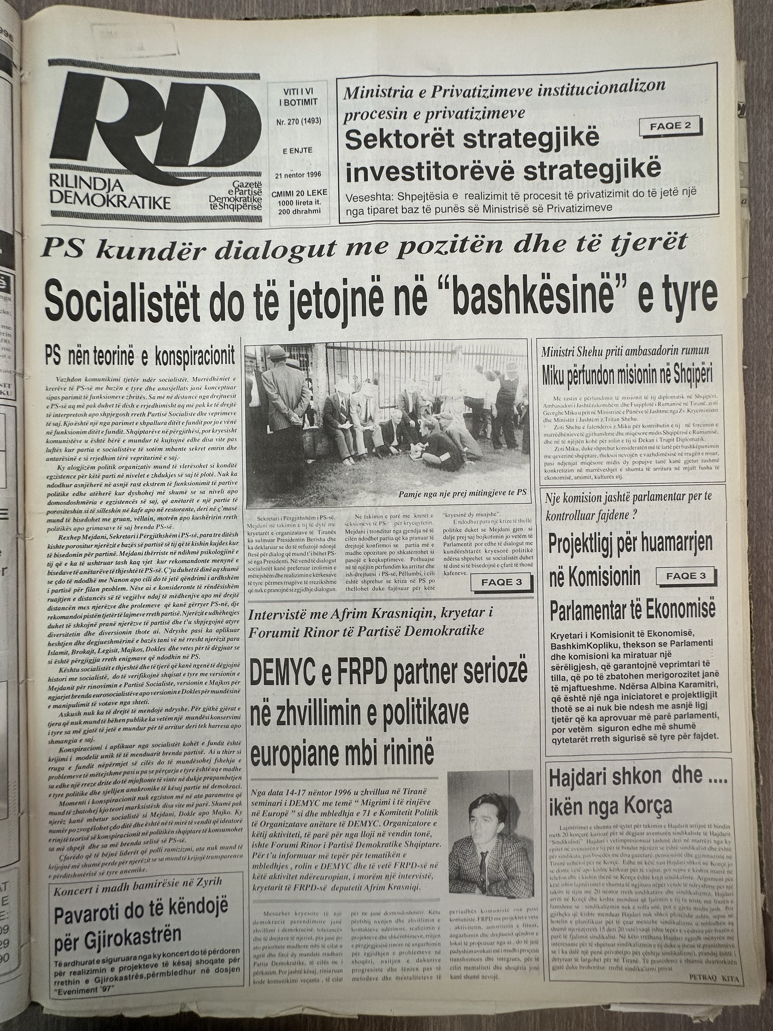 Rilindja Demokratike 1996-11-21