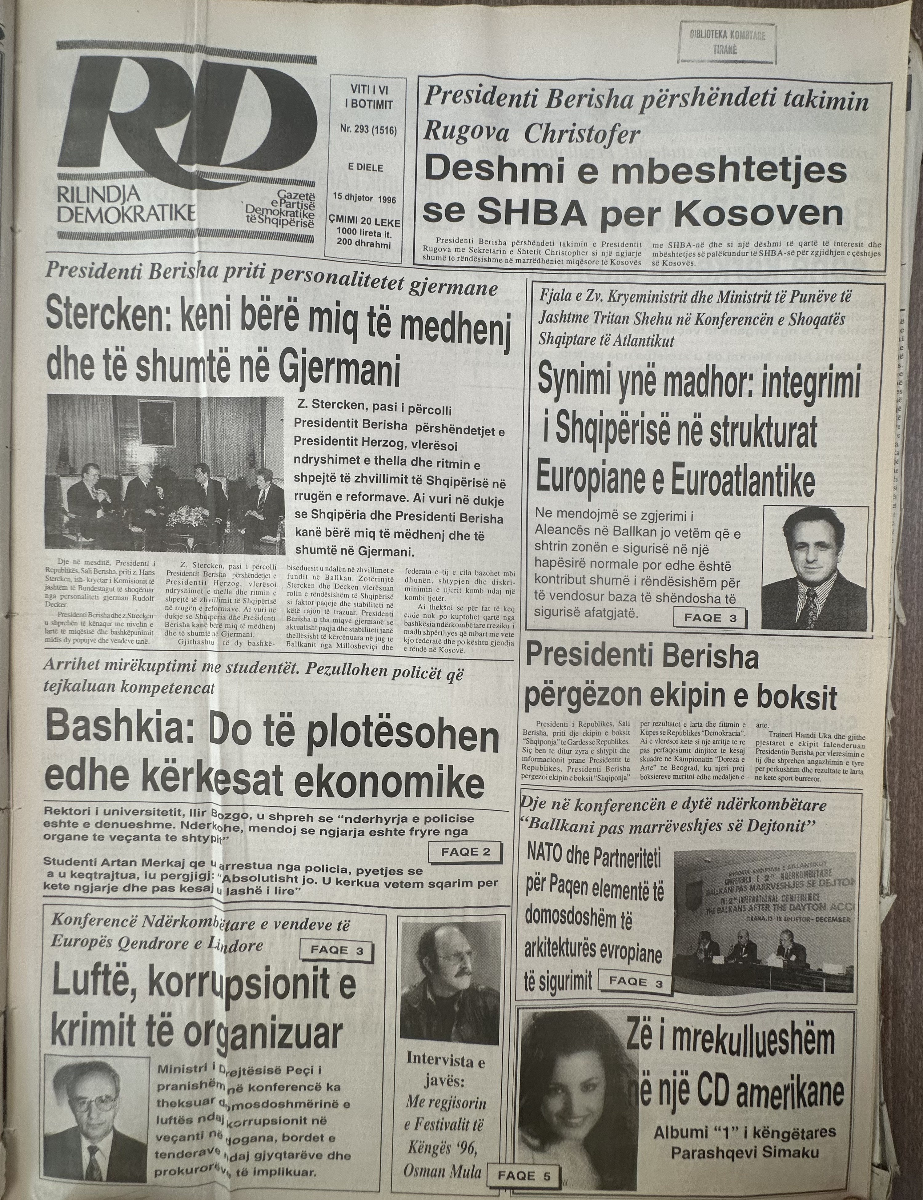 Rilindja Demokratike 1996-12-15