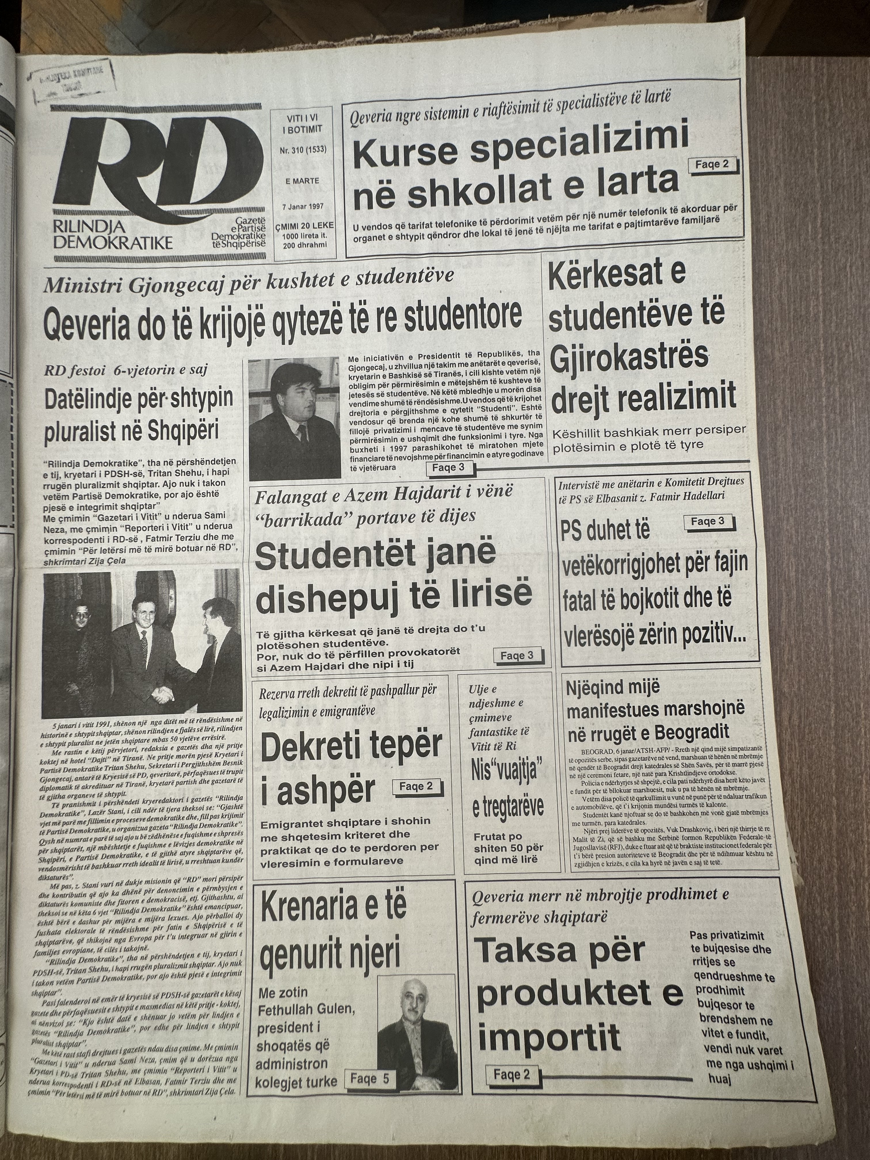 Rilindja Demokratike 1997-01-07