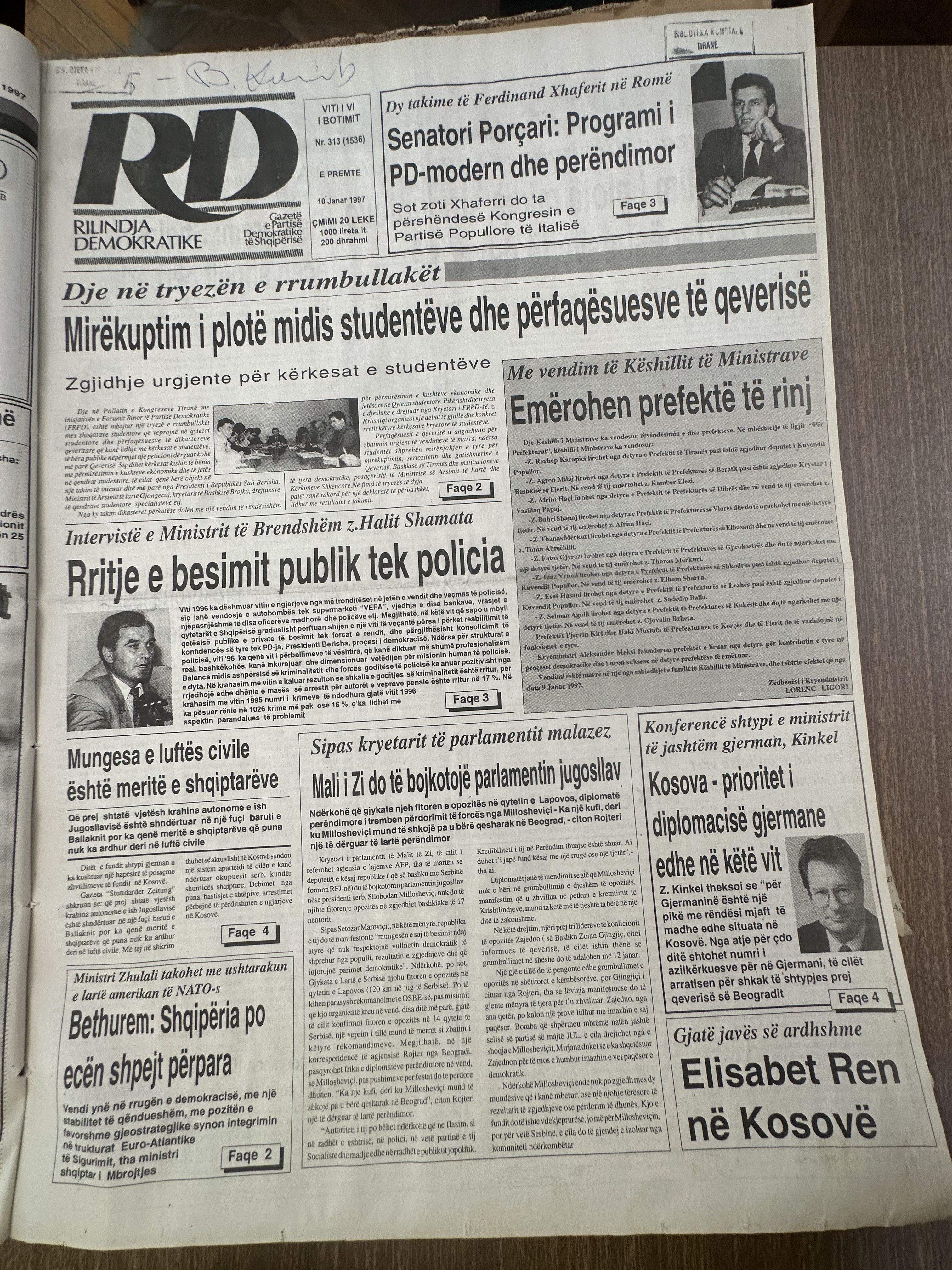 Rilindja Demokratike 1997-01-10