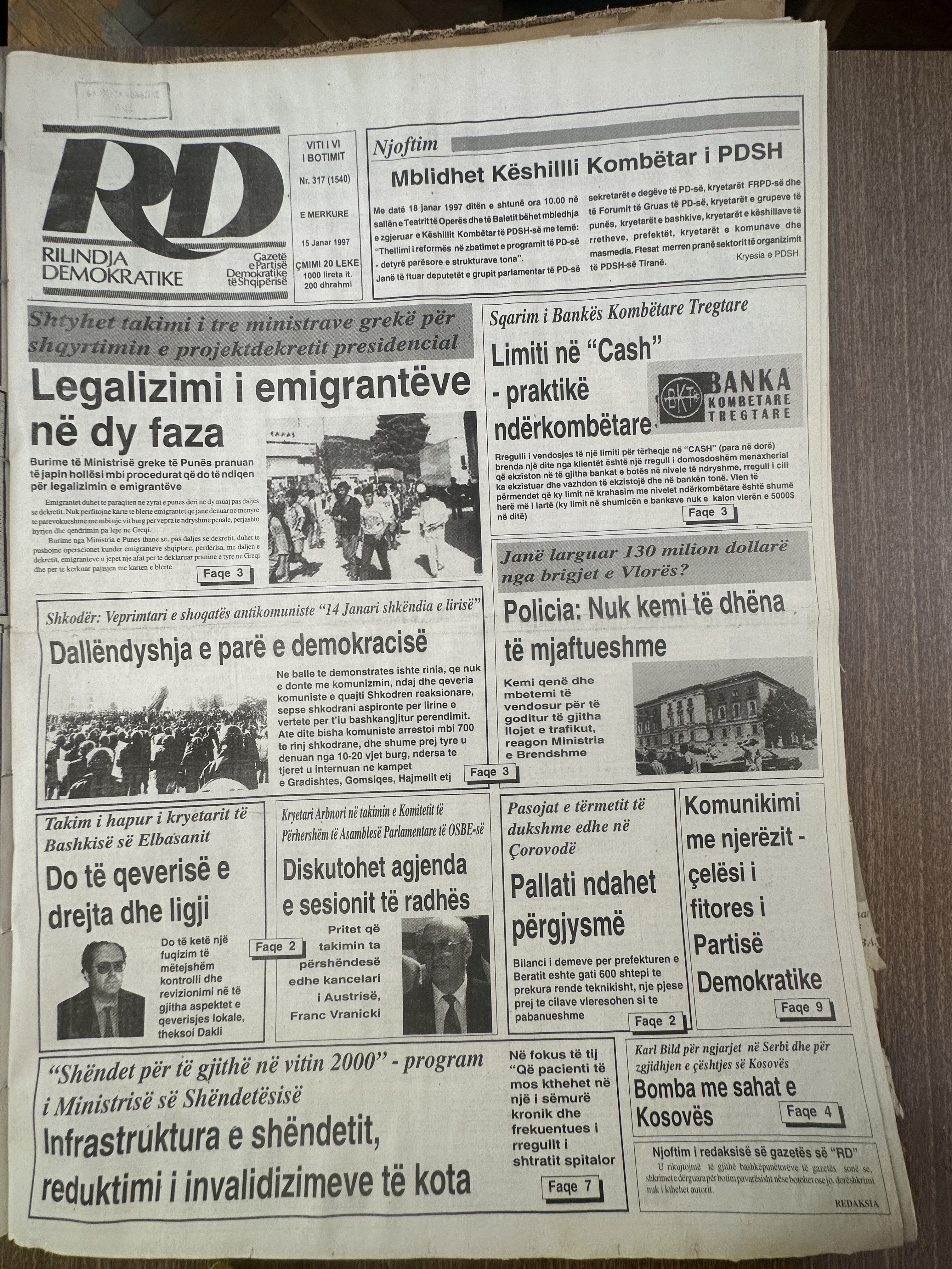 Rilindja Demokratike 1997-01-15