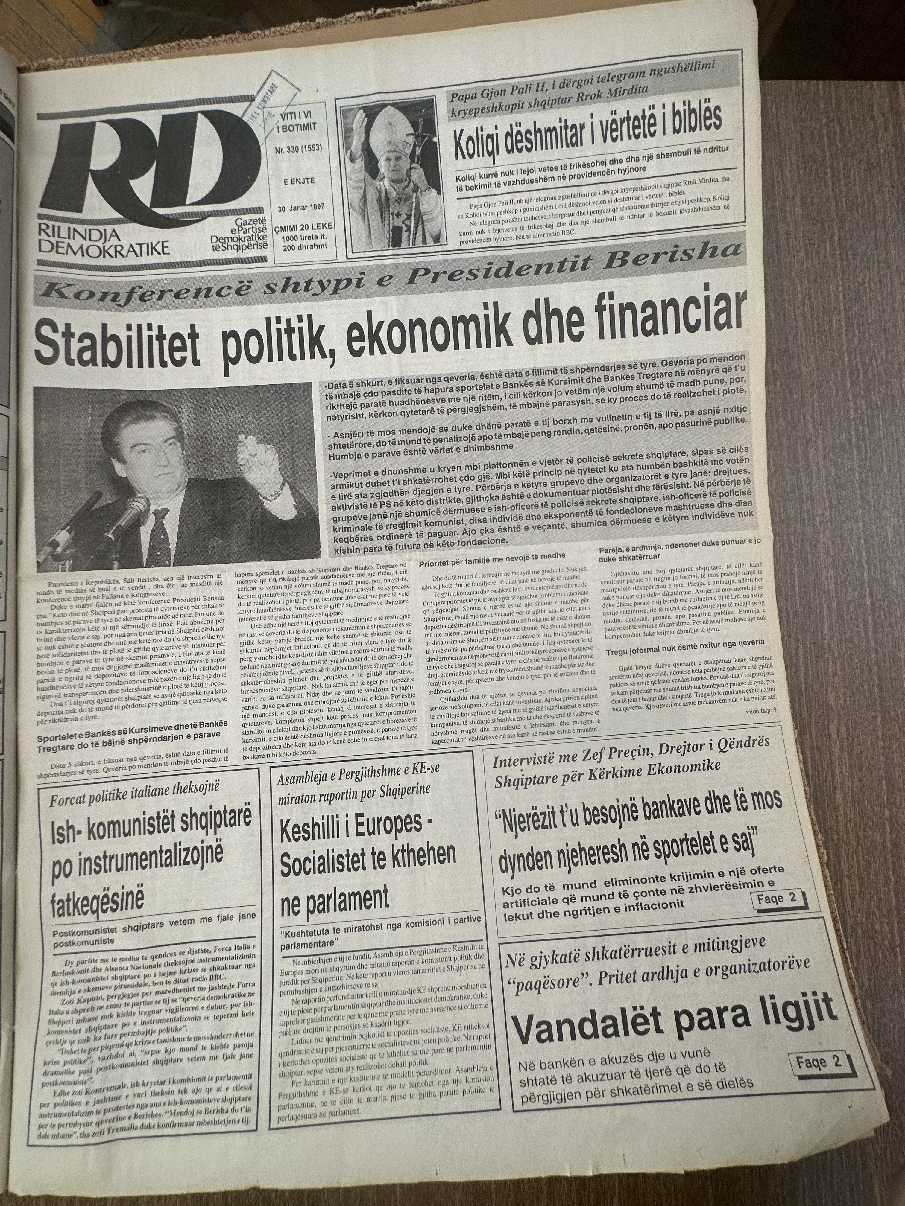 Rilindja Demokratike 1997-01-30