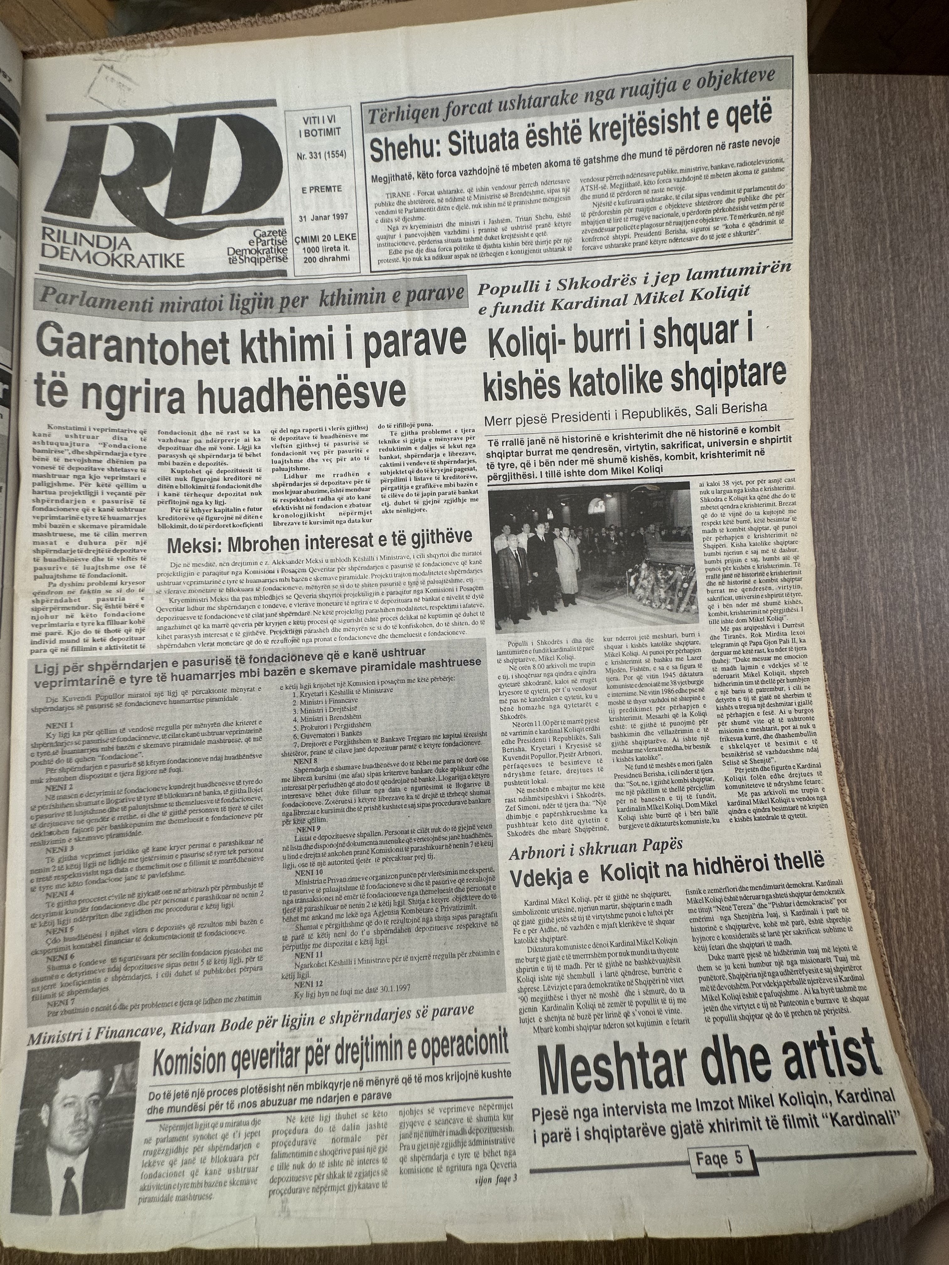 Rilindja Demokratike 1997-01-31