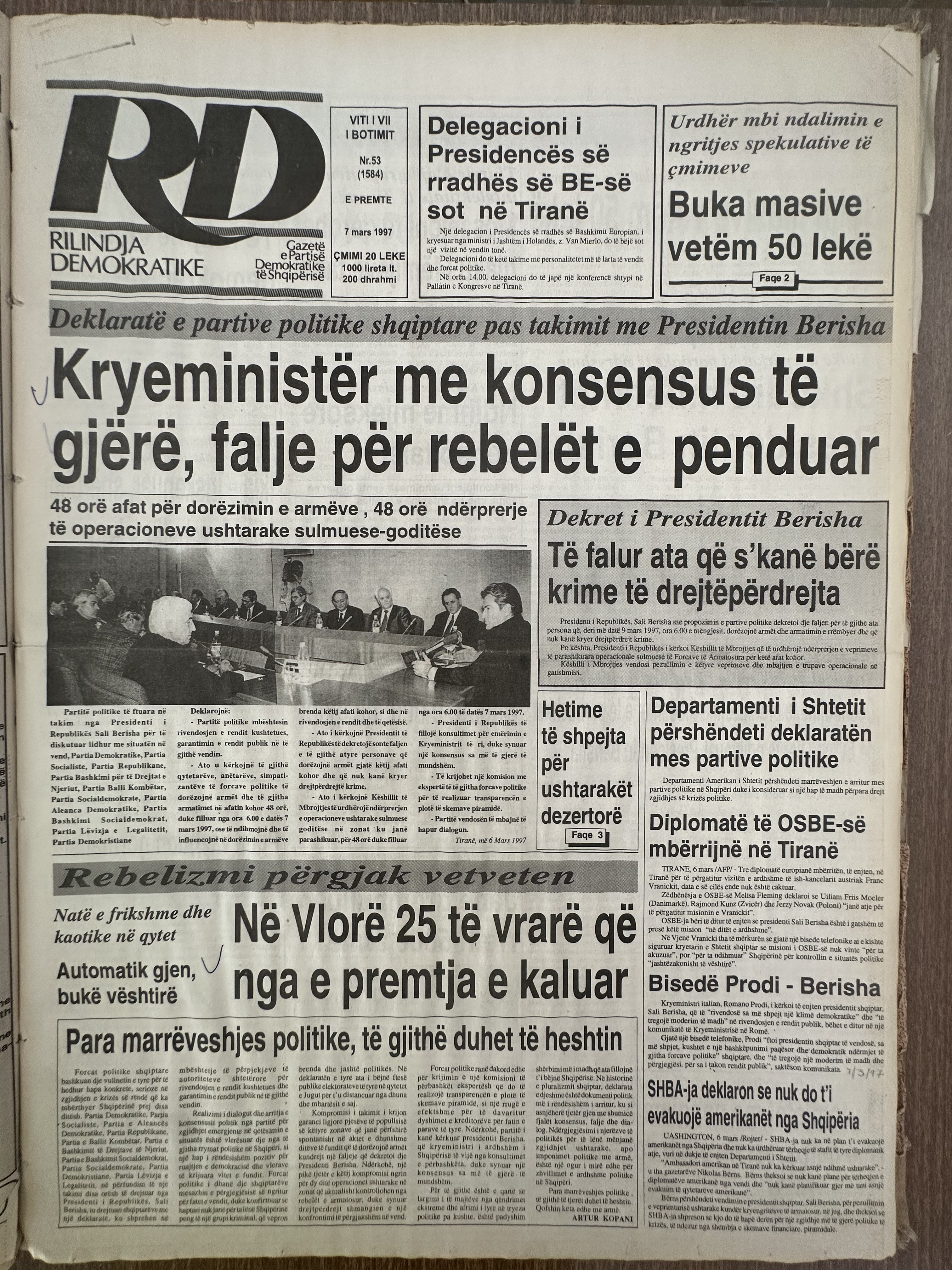 Rilindja Demokratike 1997-03-07