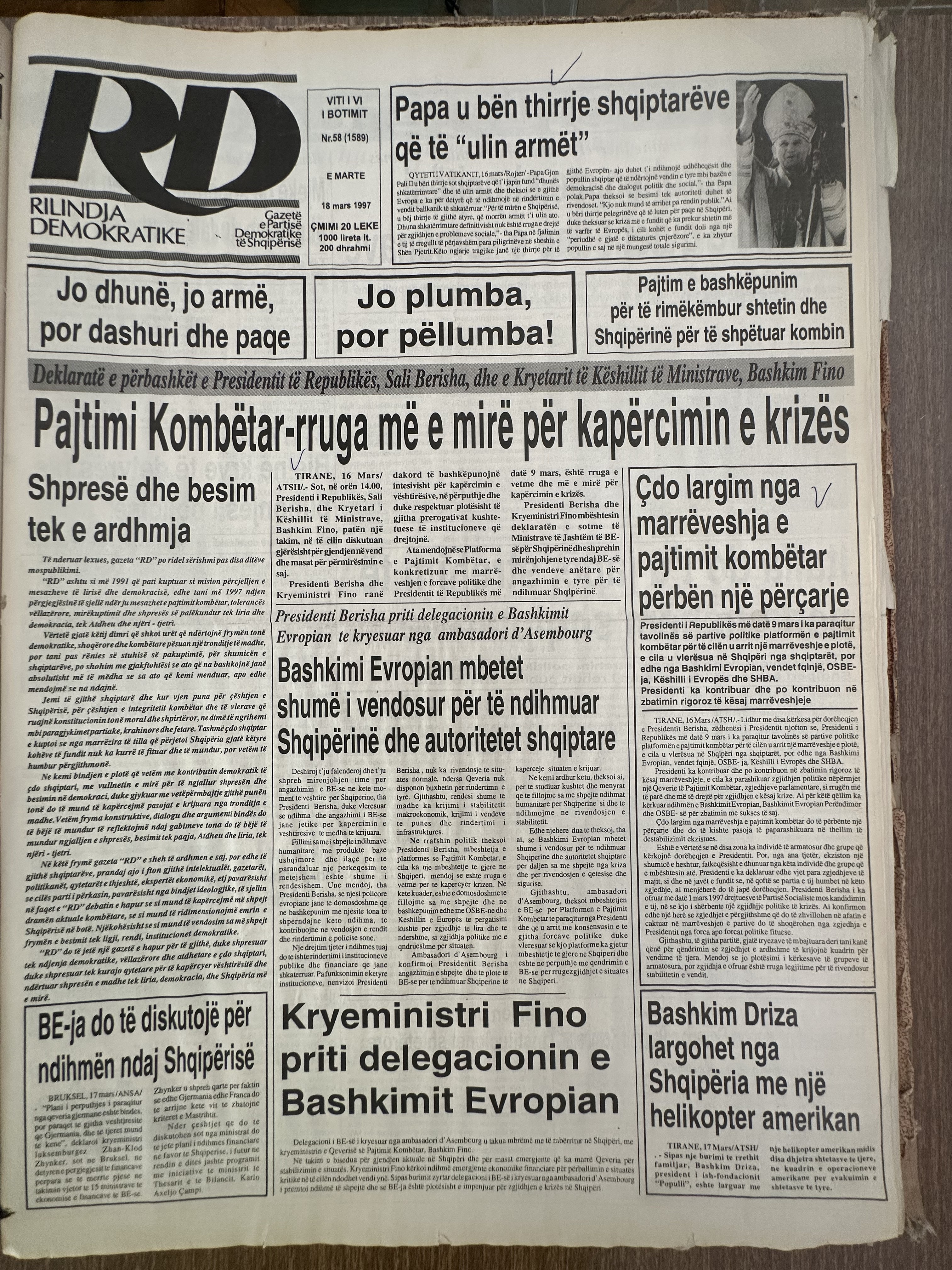 Rilindja Demokratike 1997-03-18