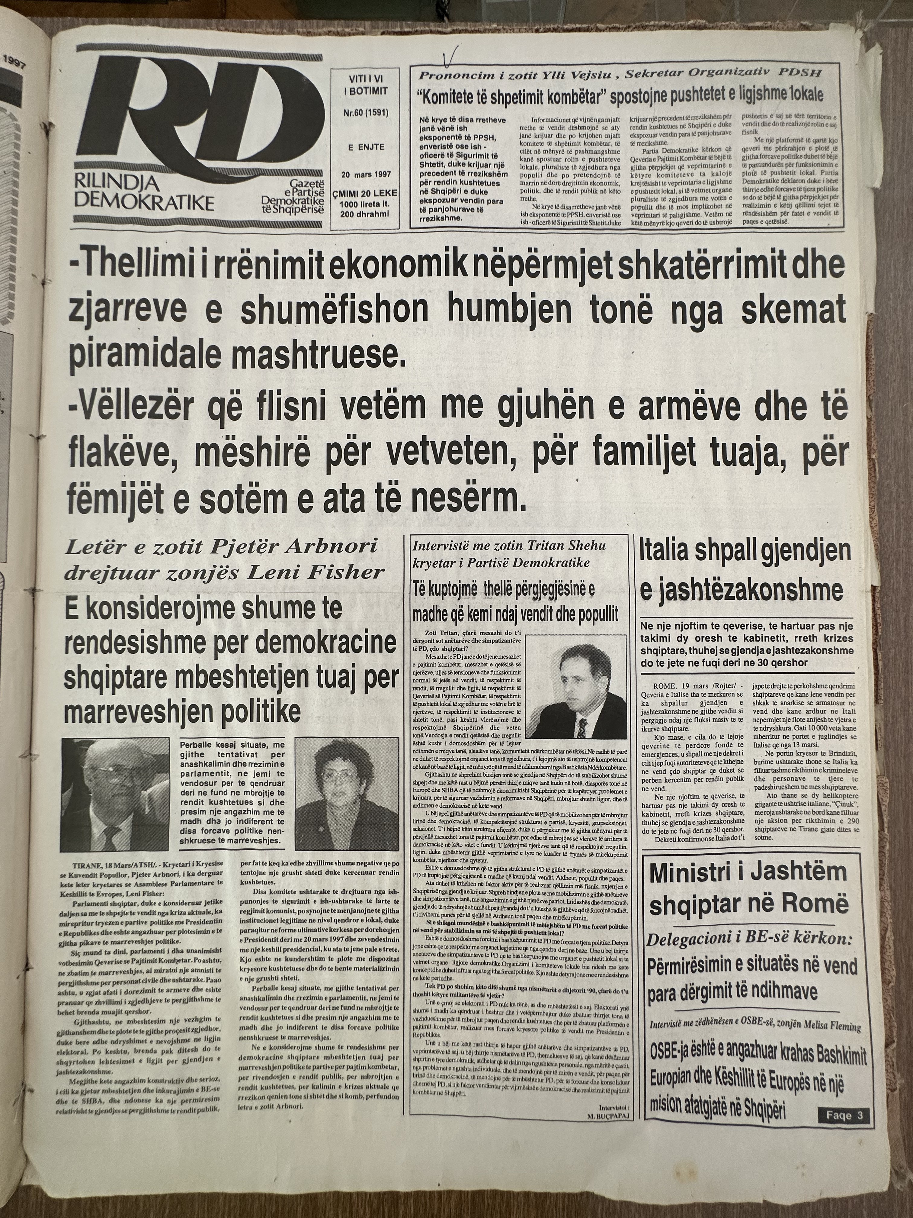 Rilindja Demokratike 1997-03-20