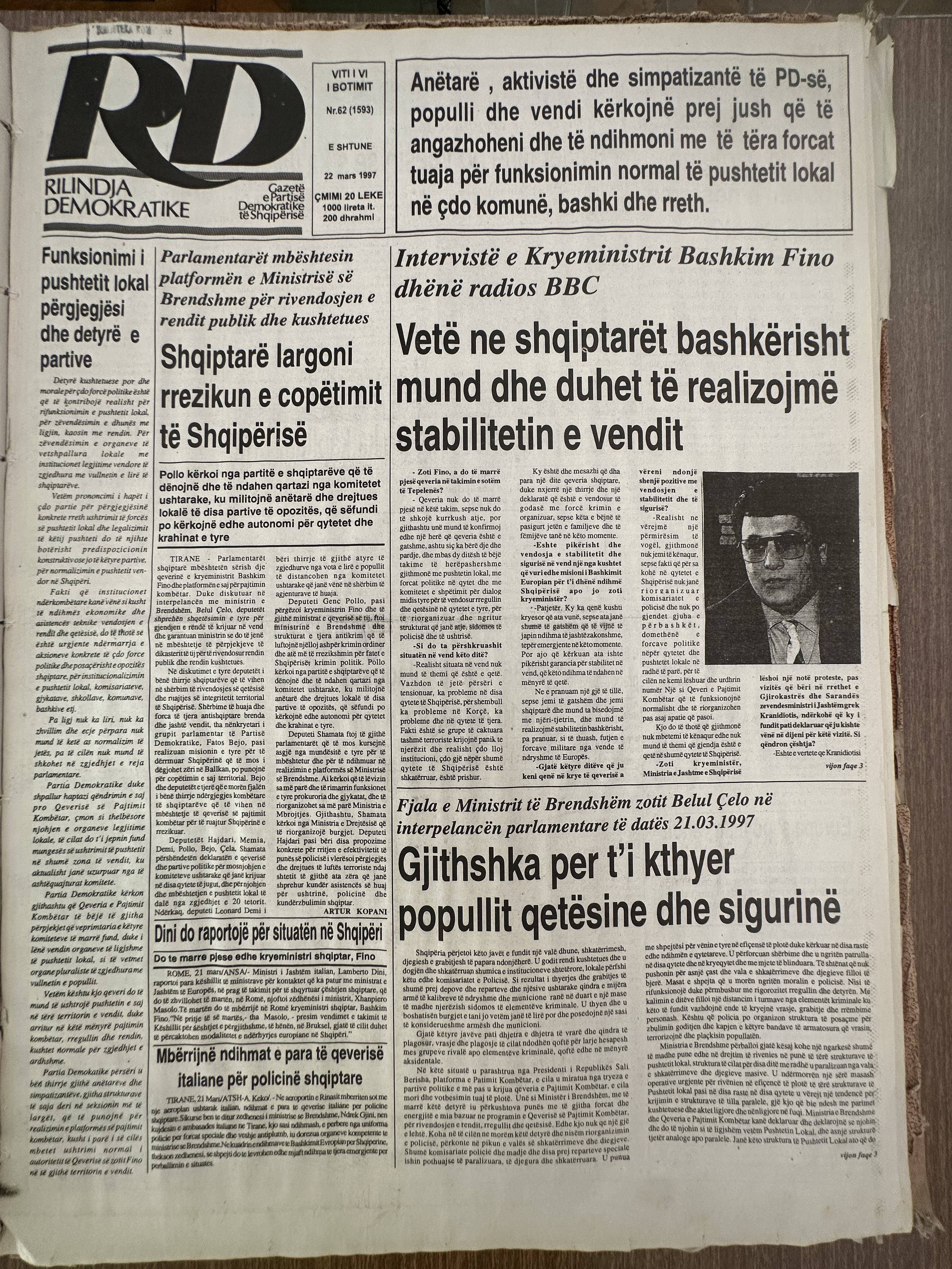 Rilindja Demokratike 1997-03-22