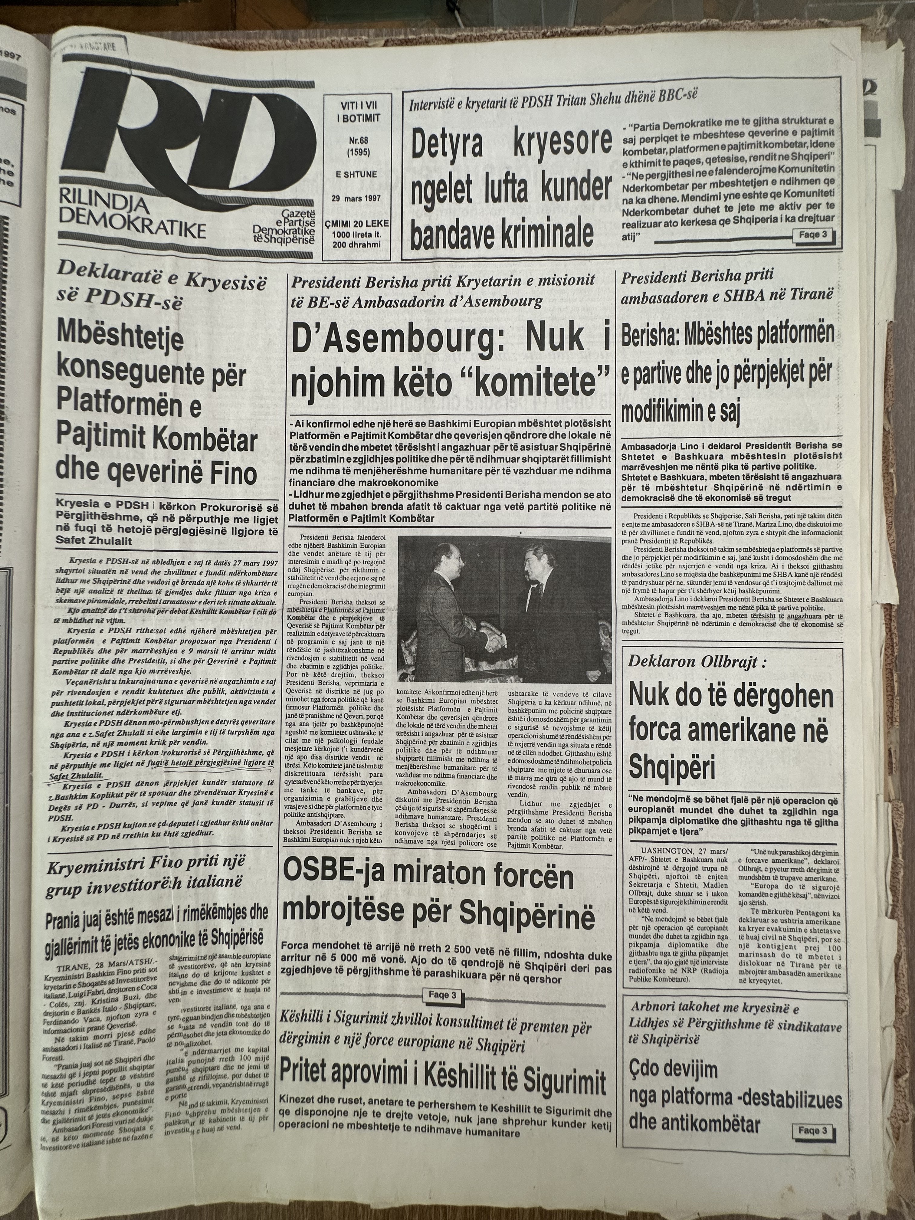 Rilindja Demokratike 1997-03-29