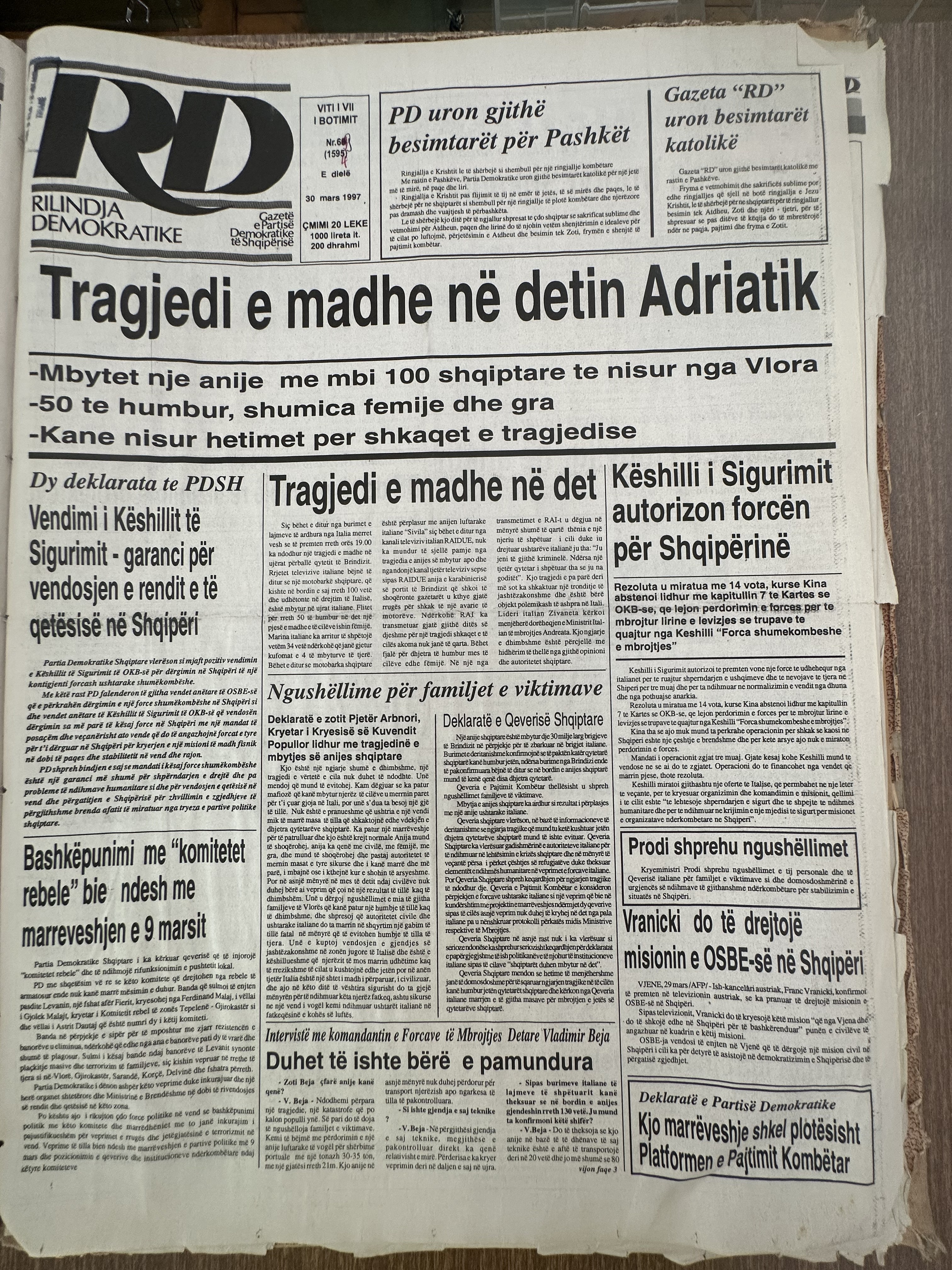 Rilindja Demokratike 1997-03-30