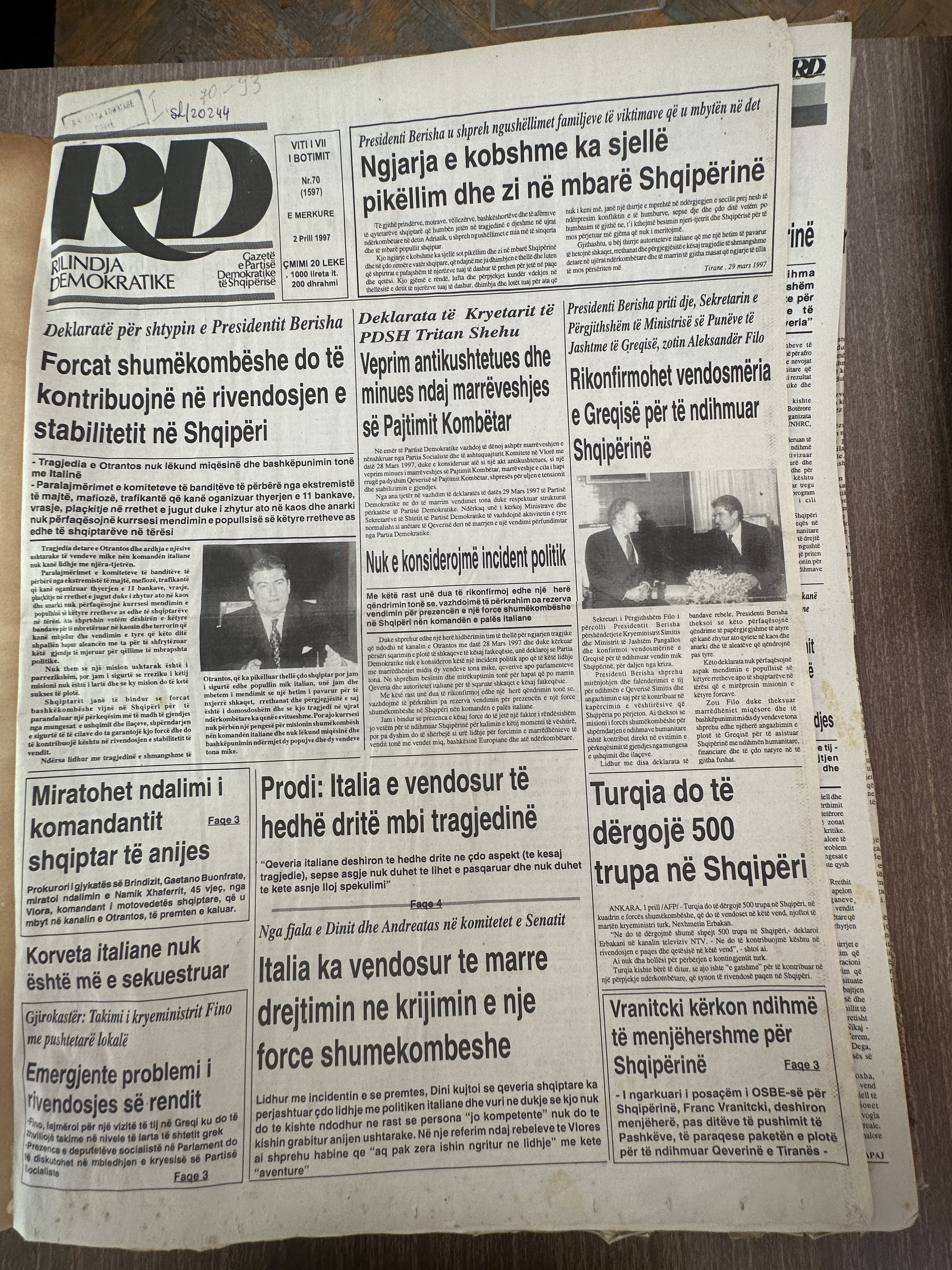 Rilindja Demokratike 1997-04-02
