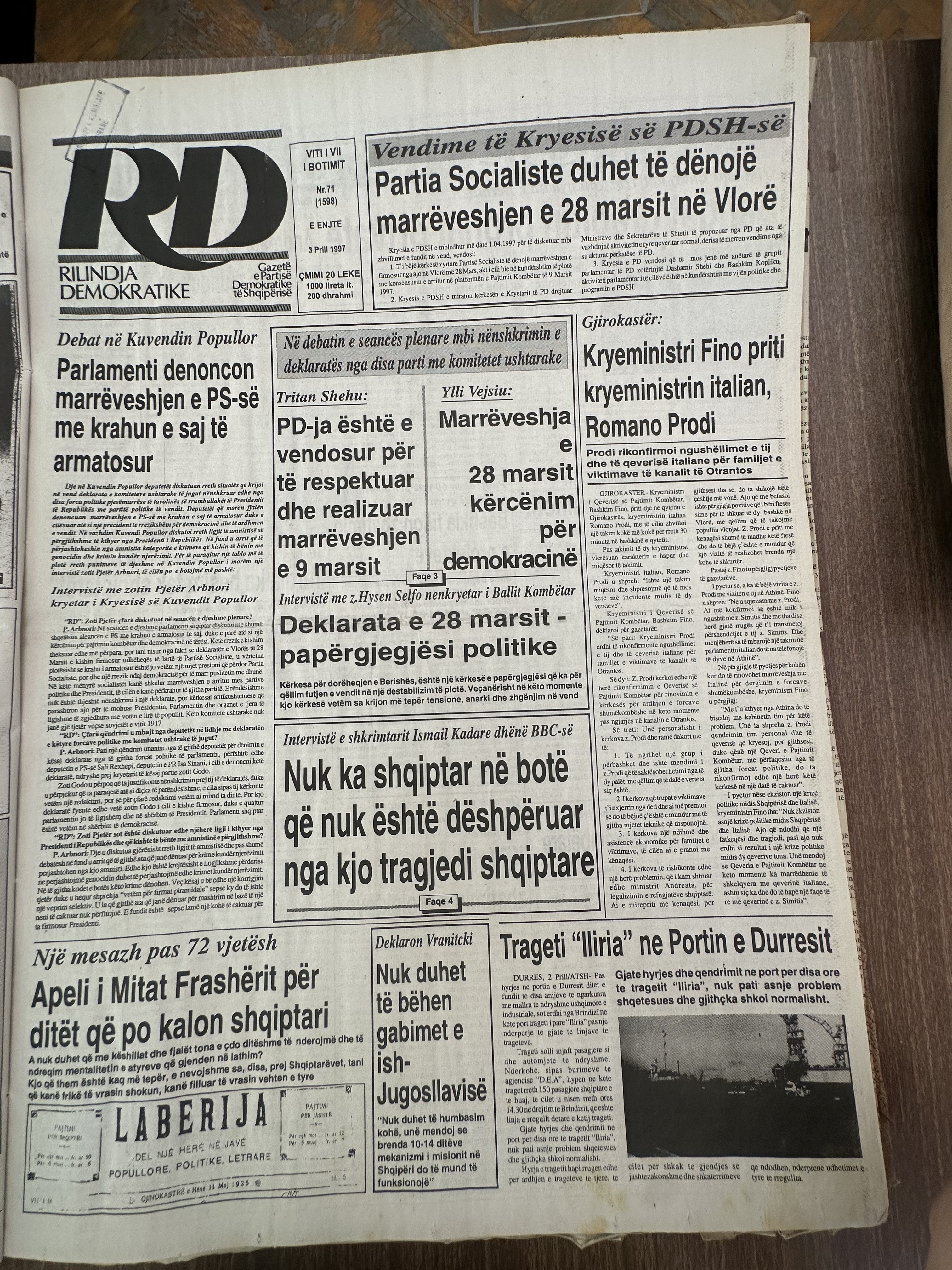 Rilindja Demokratike 1997-04-03