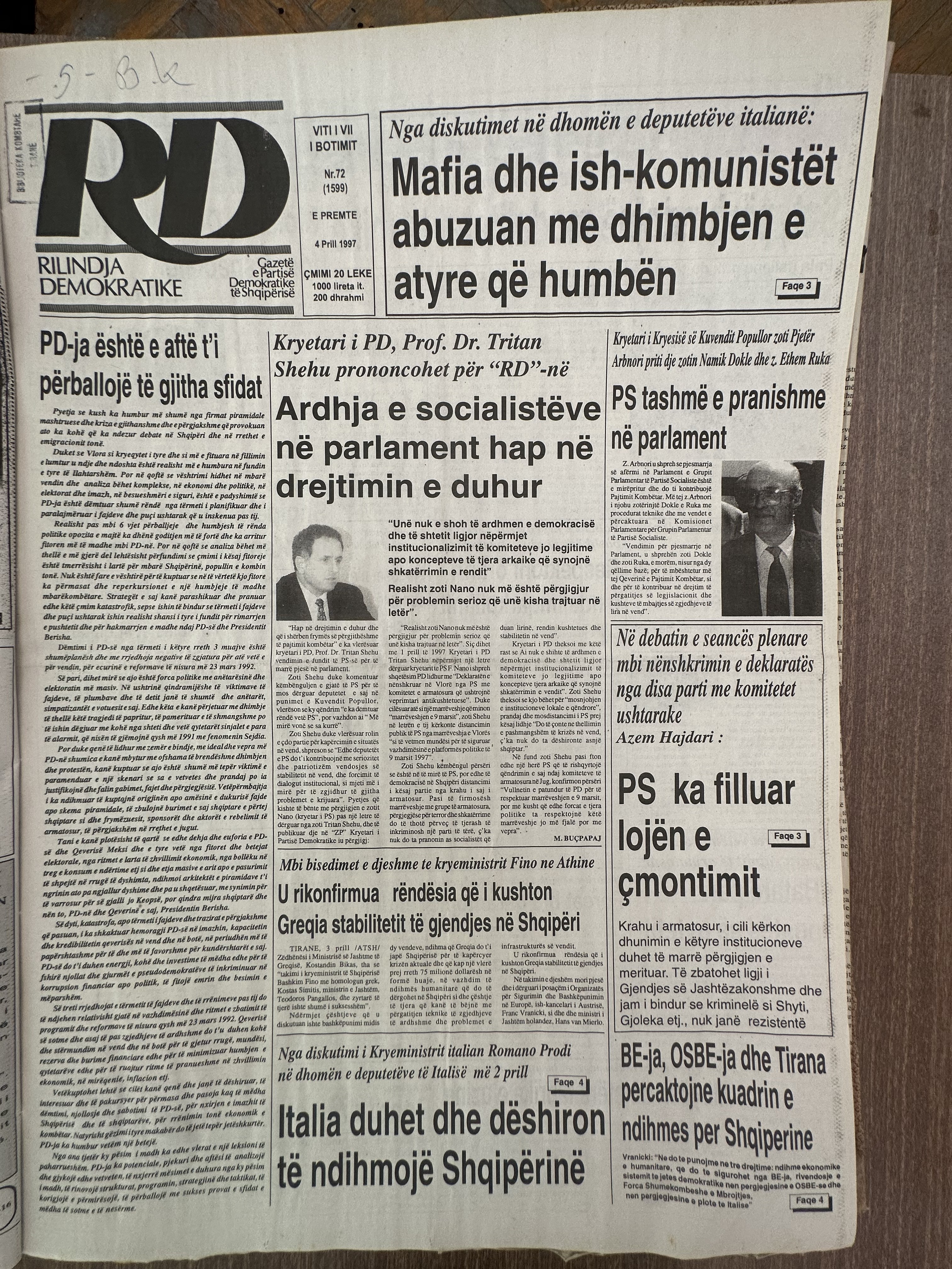 Rilindja Demokratike 1997-04-04