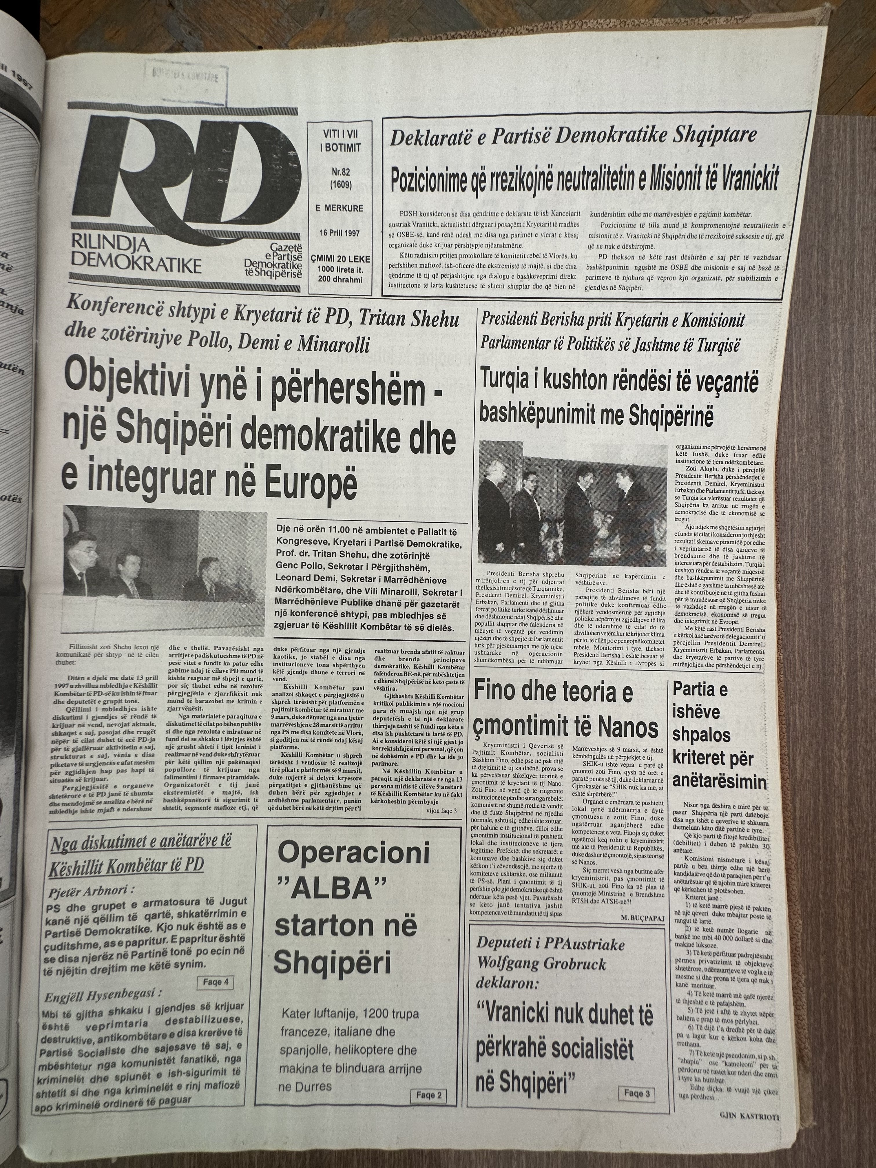 Rilindja Demokratike 1997-04-16