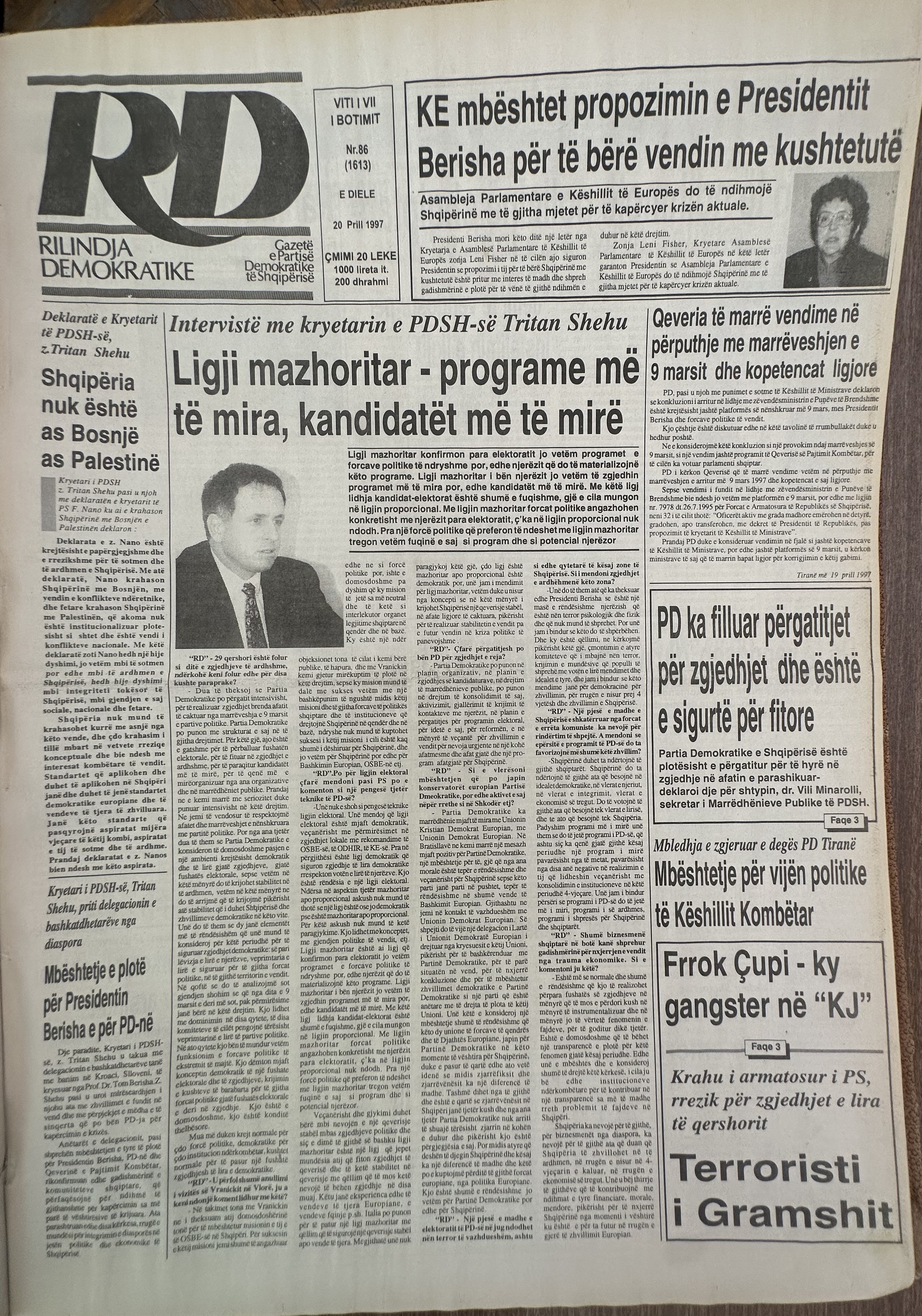 Rilindja Demokratike 1997-04-20