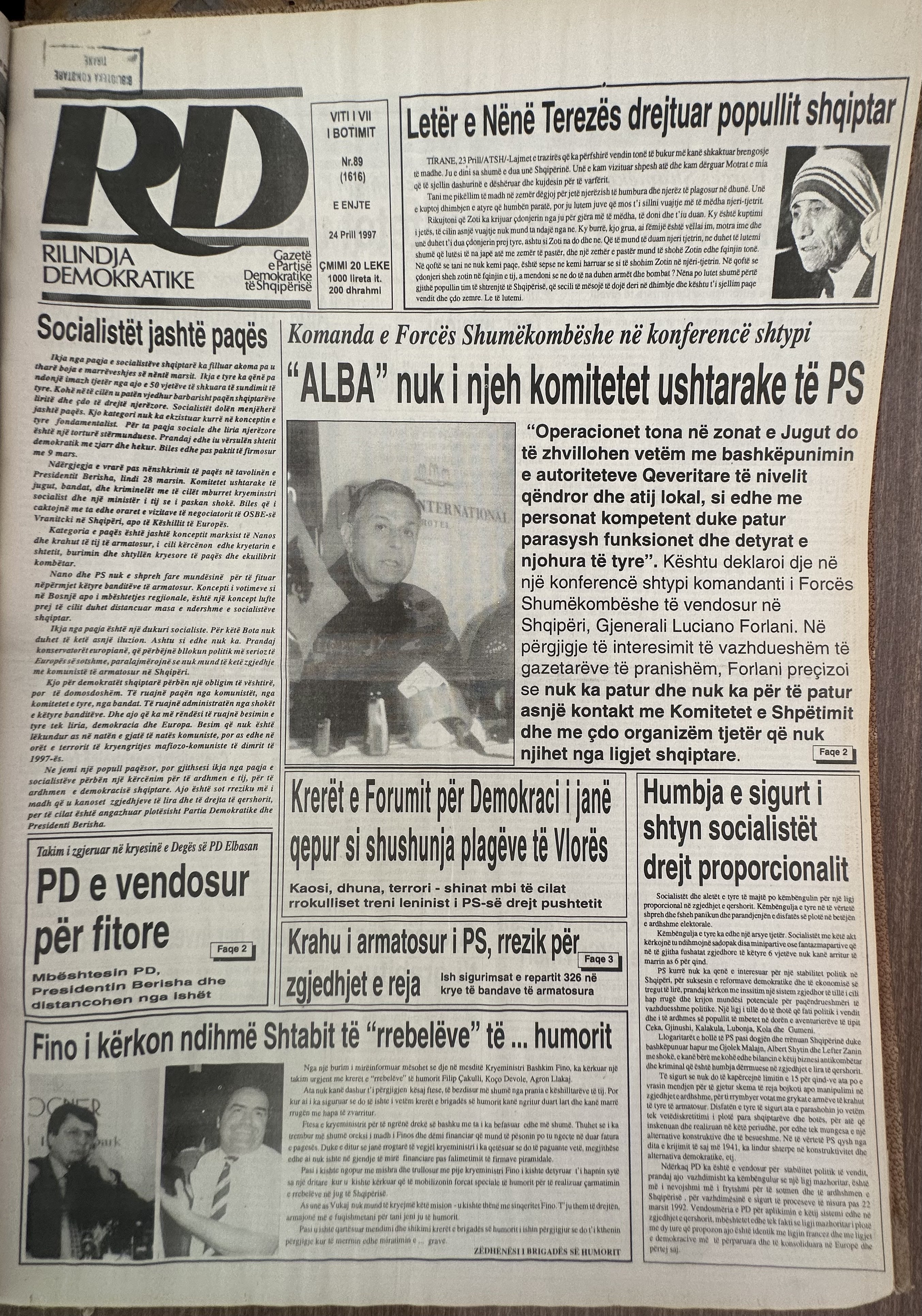 Rilindja Demokratike 1997-04-24