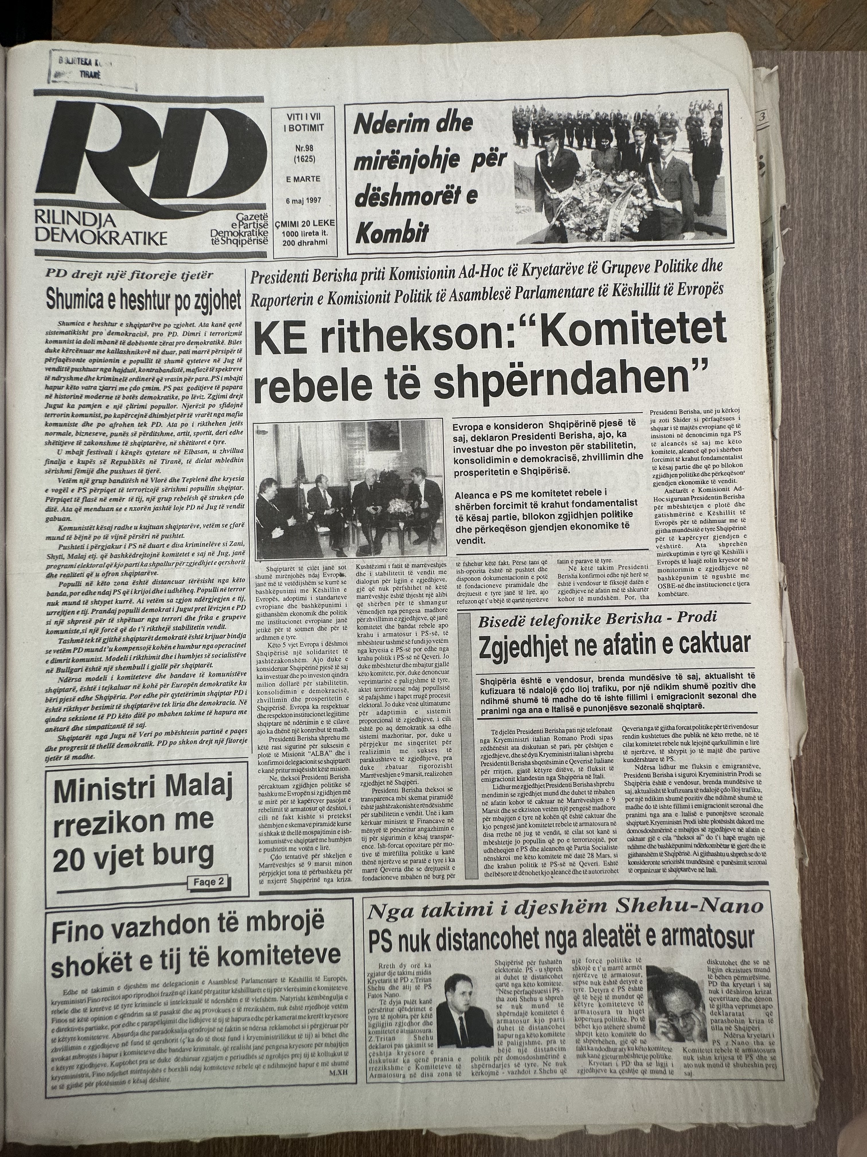 Rilindja Demokratike 1997-05-06