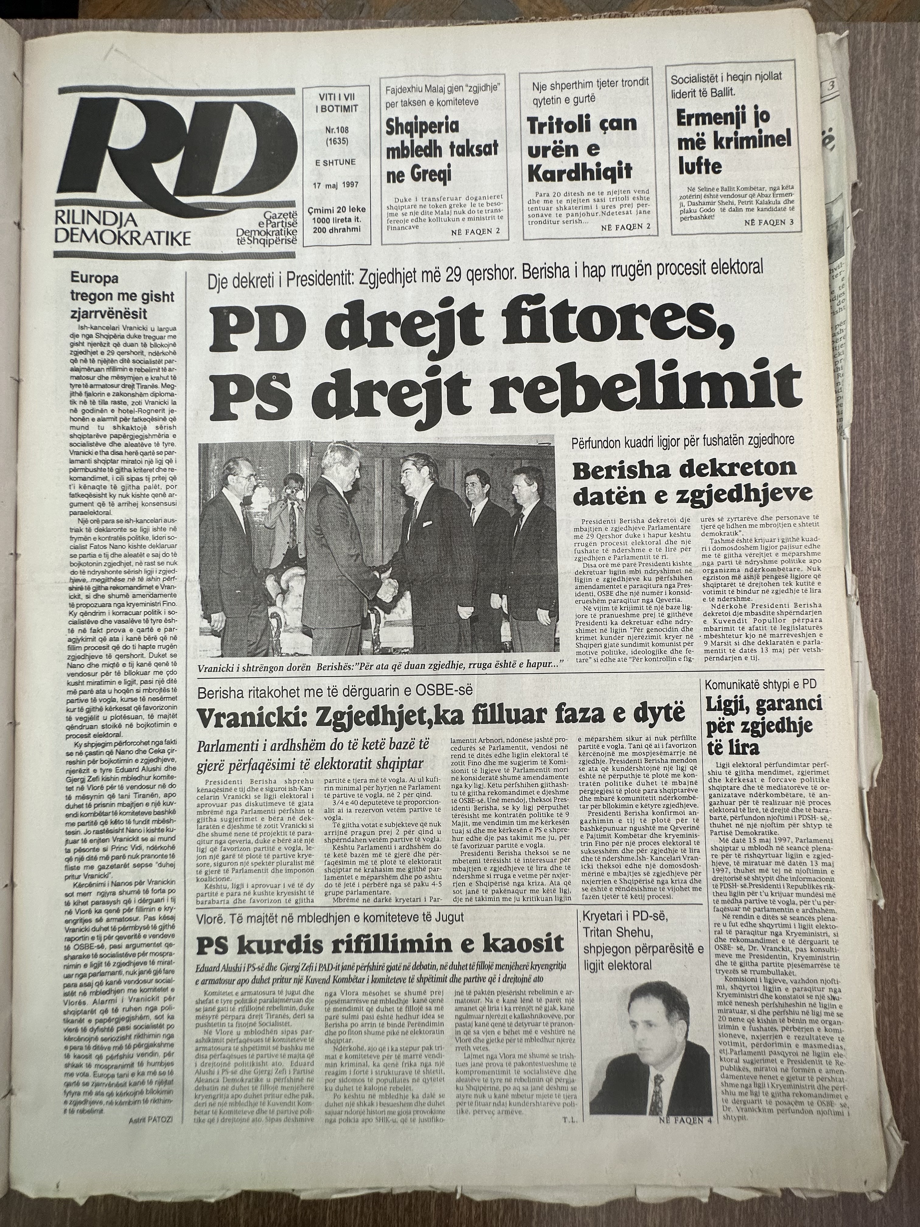 Rilindja Demokratike 1997-05-17