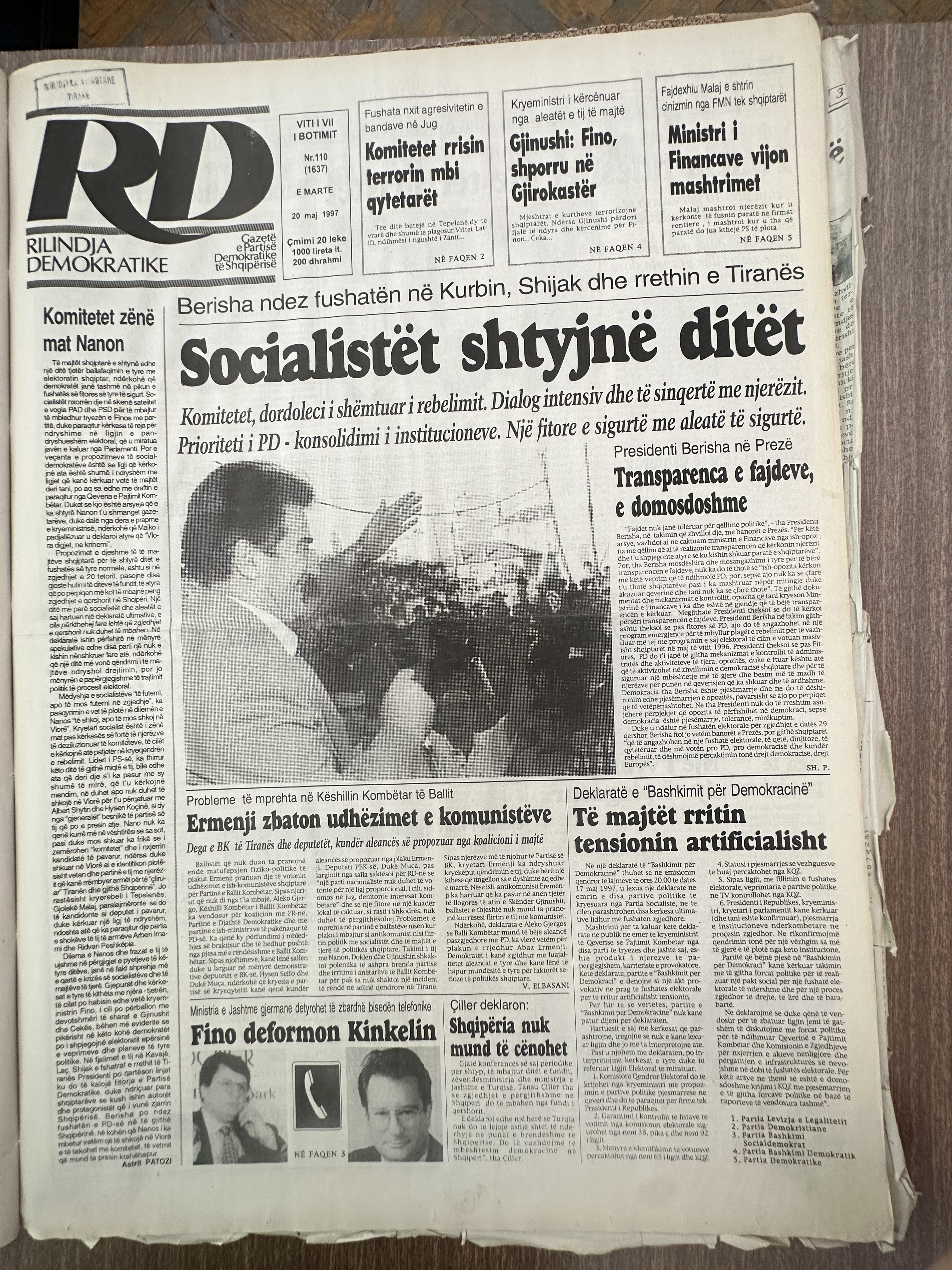 Rilindja Demokratike 1997-05-20