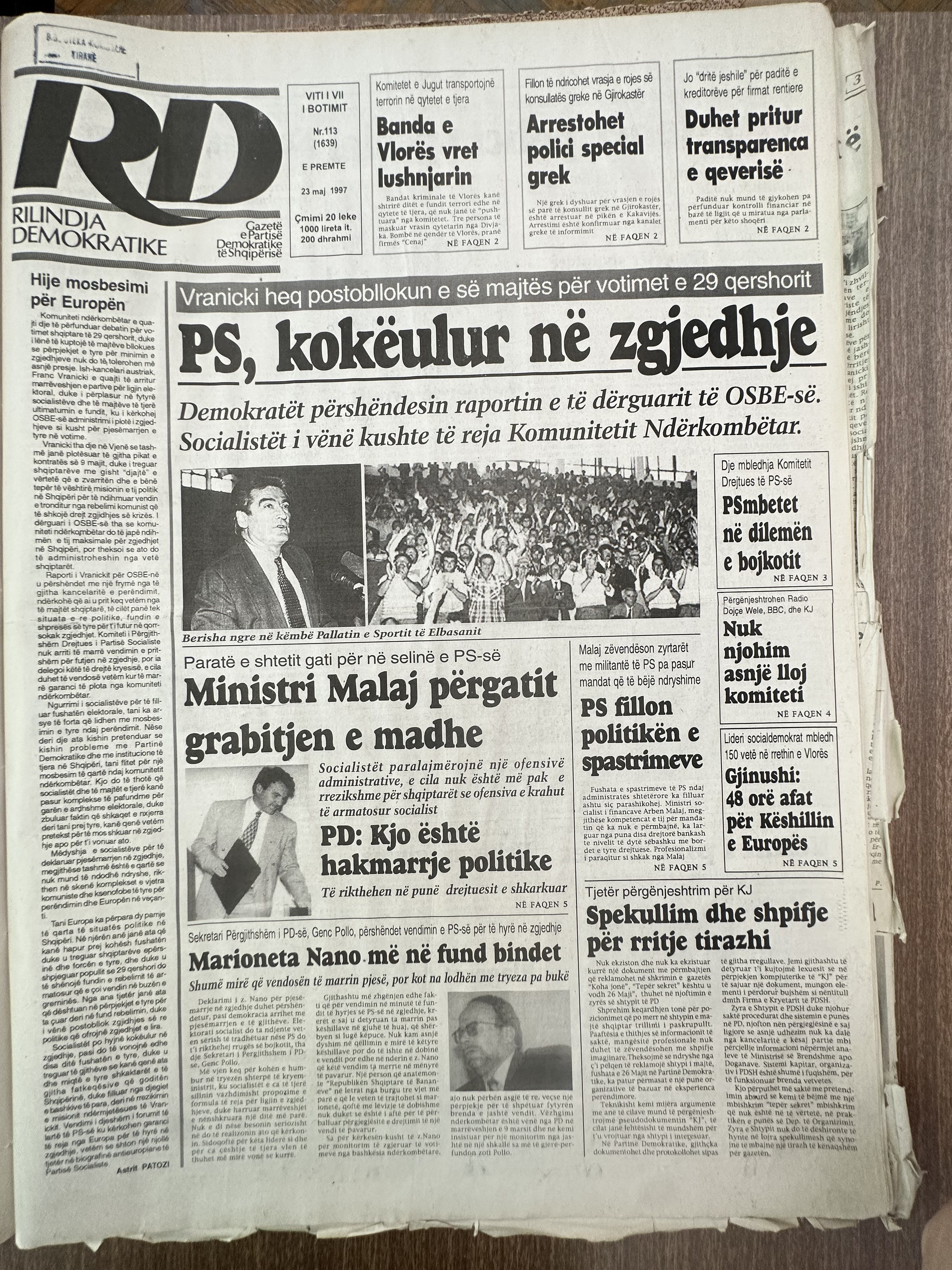 Rilindja Demokratike 1997-05-23