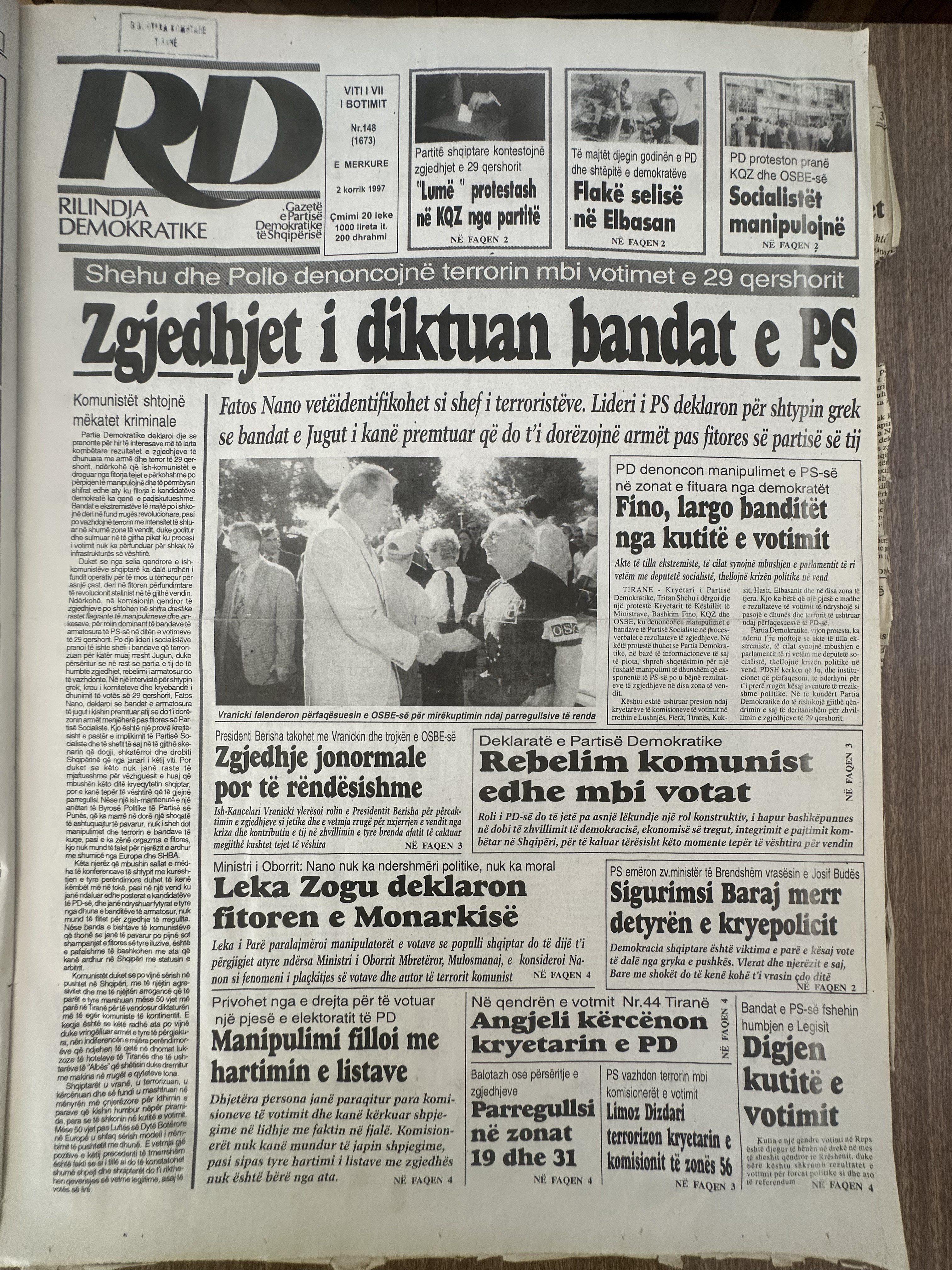 Rilindja Demokratike 1997-07-02