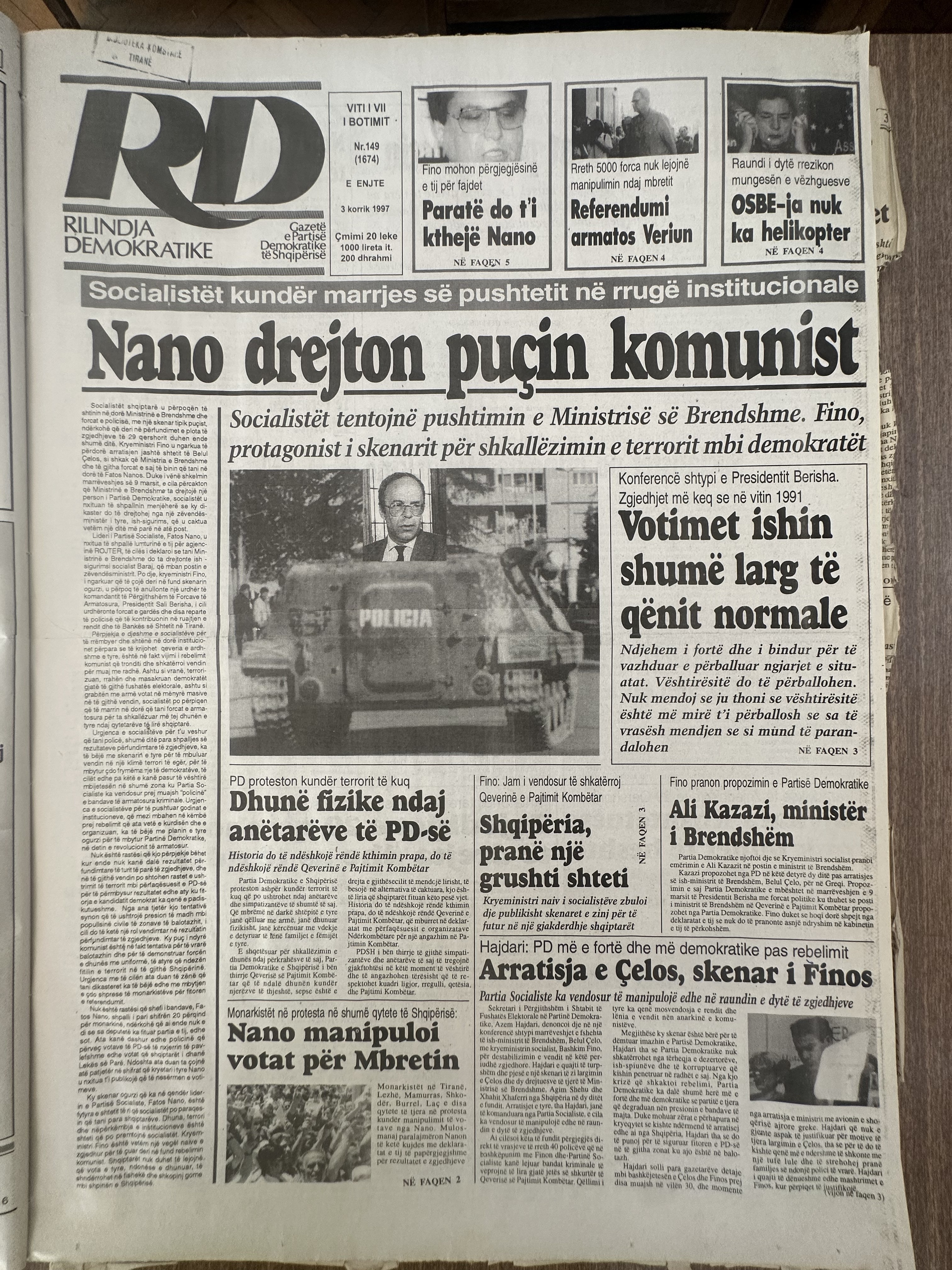 Rilindja Demokratike 1997-07-03