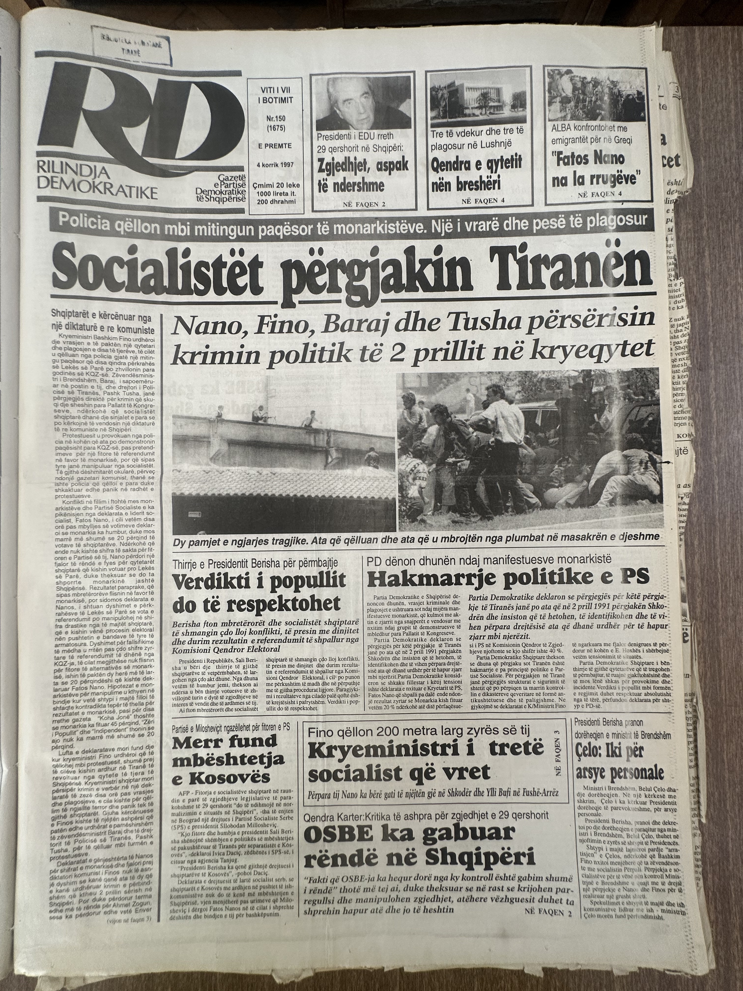 Rilindja Demokratike 1997-07-04