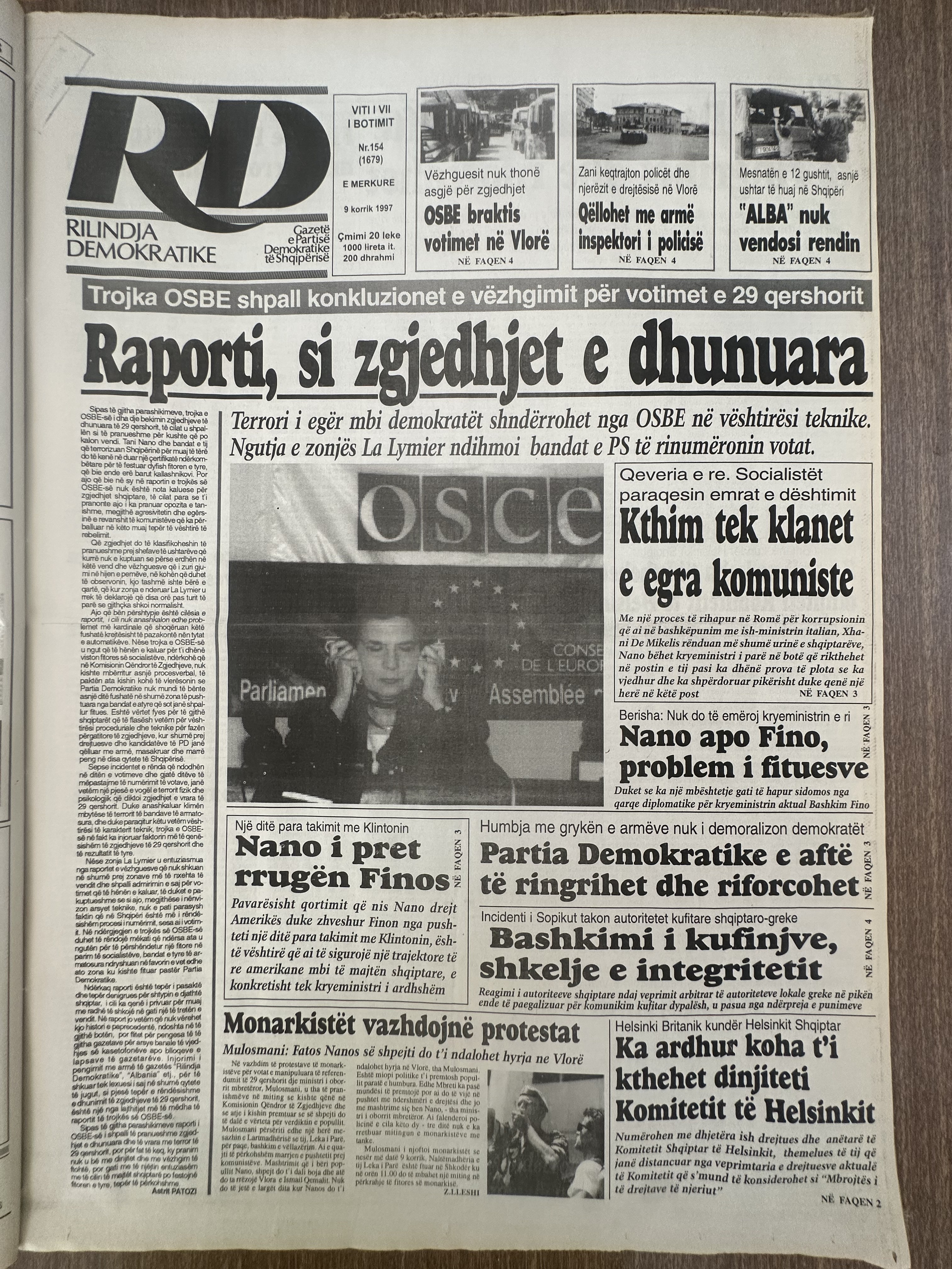 Rilindja Demokratike 1997-07-09