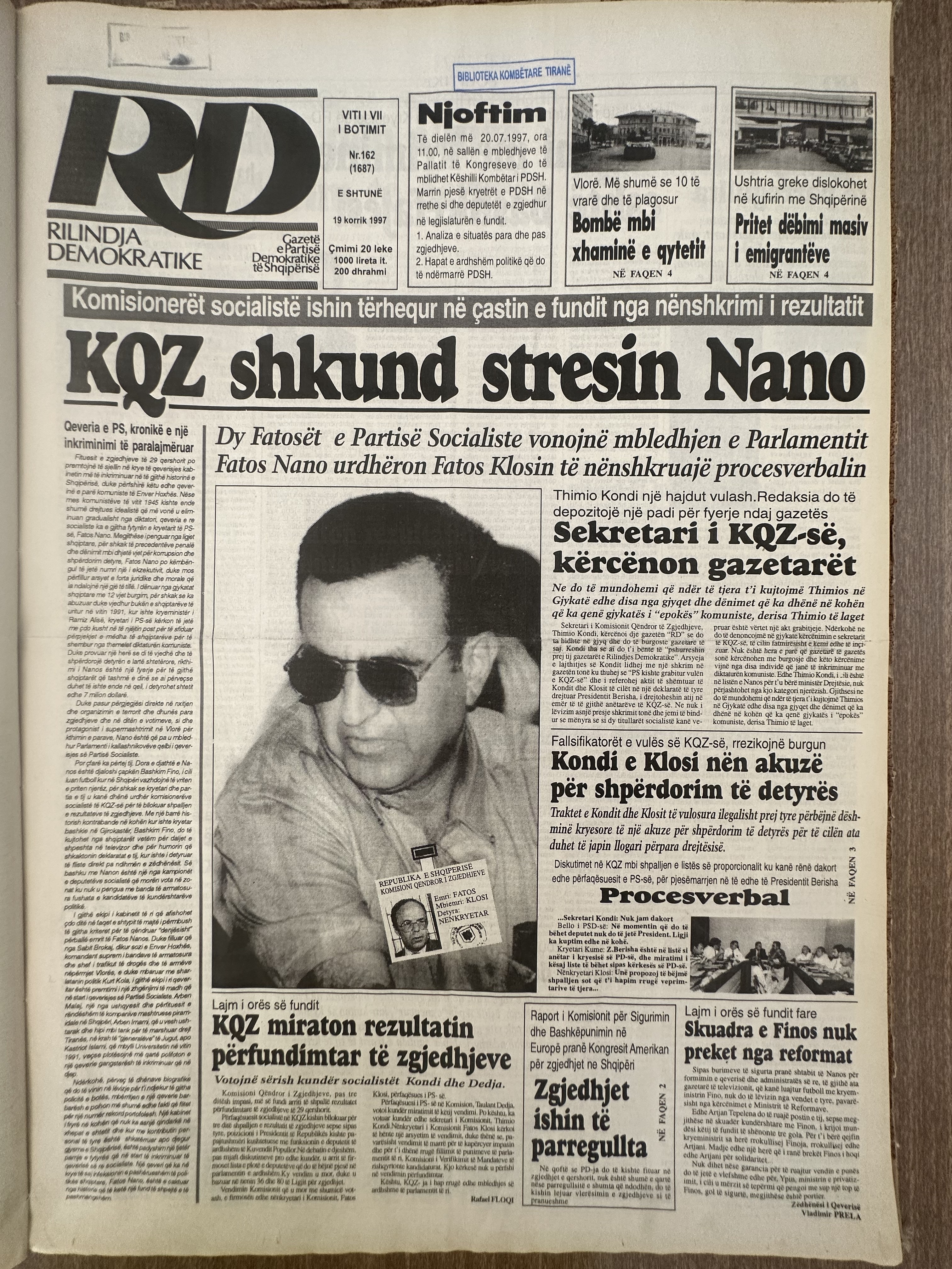 Rilindja Demokratike 1997-07-19