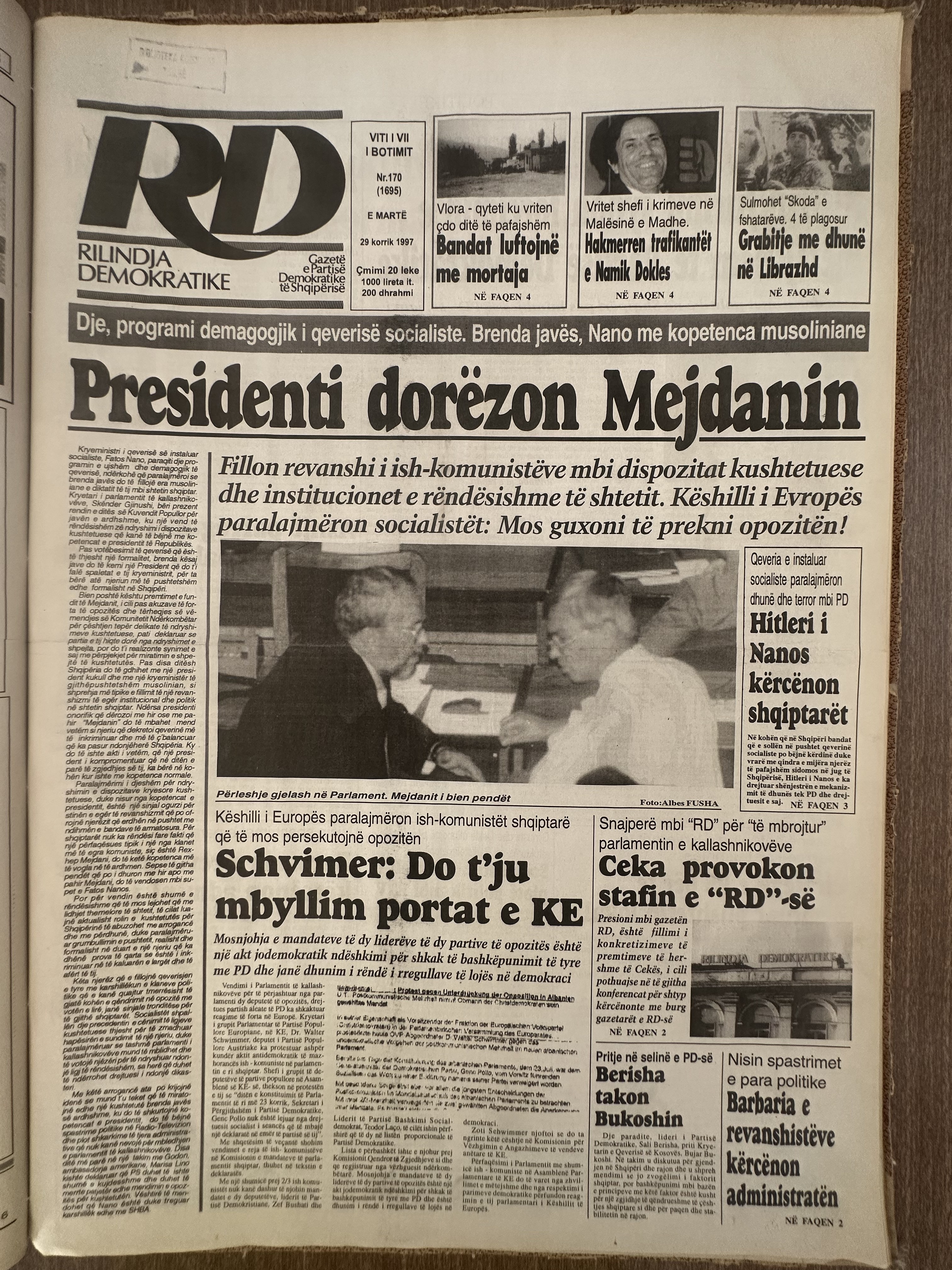 Rilindja Demokratike 1997-07-29