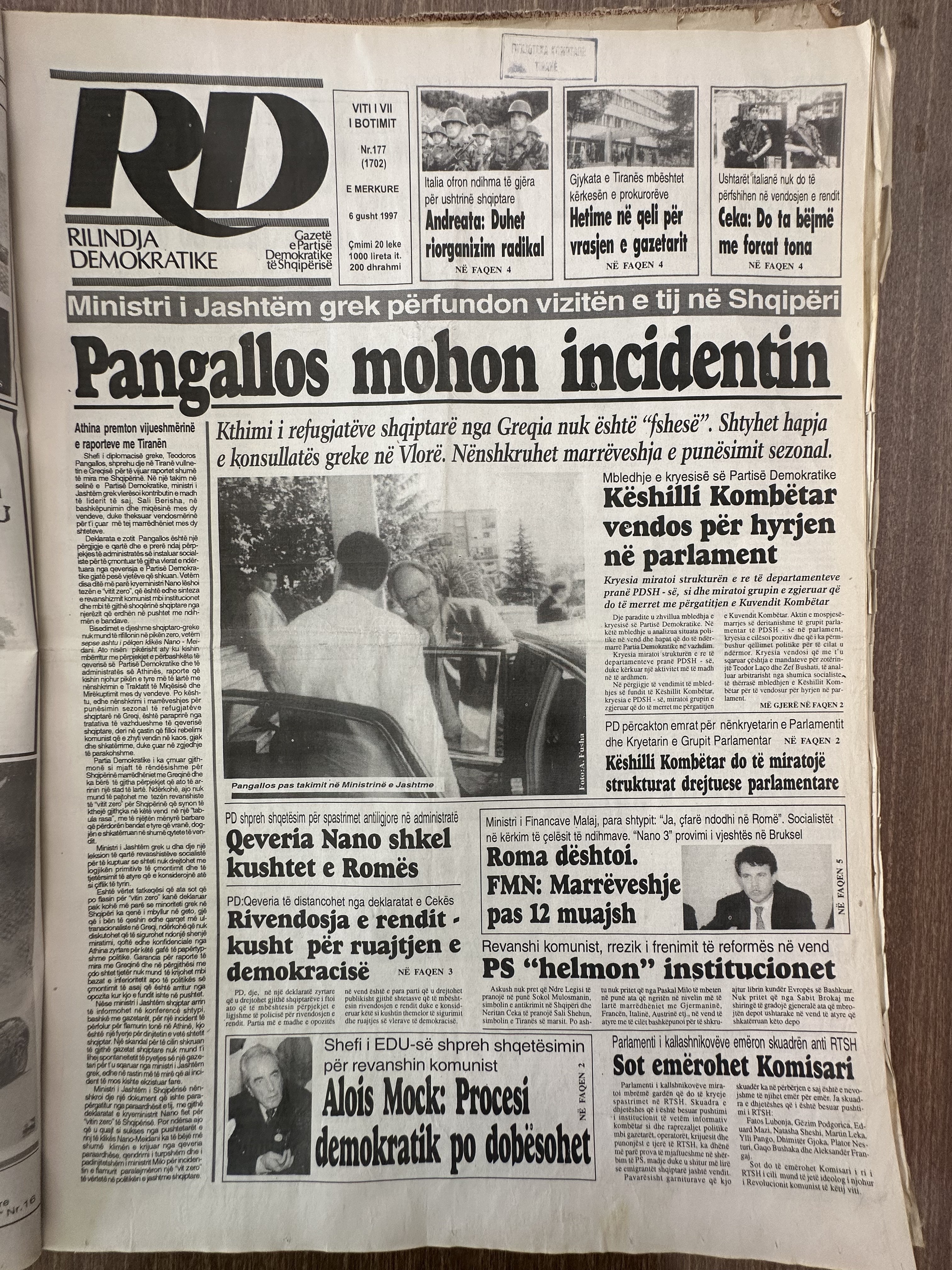 Rilindja Demokratike 1997-08-06