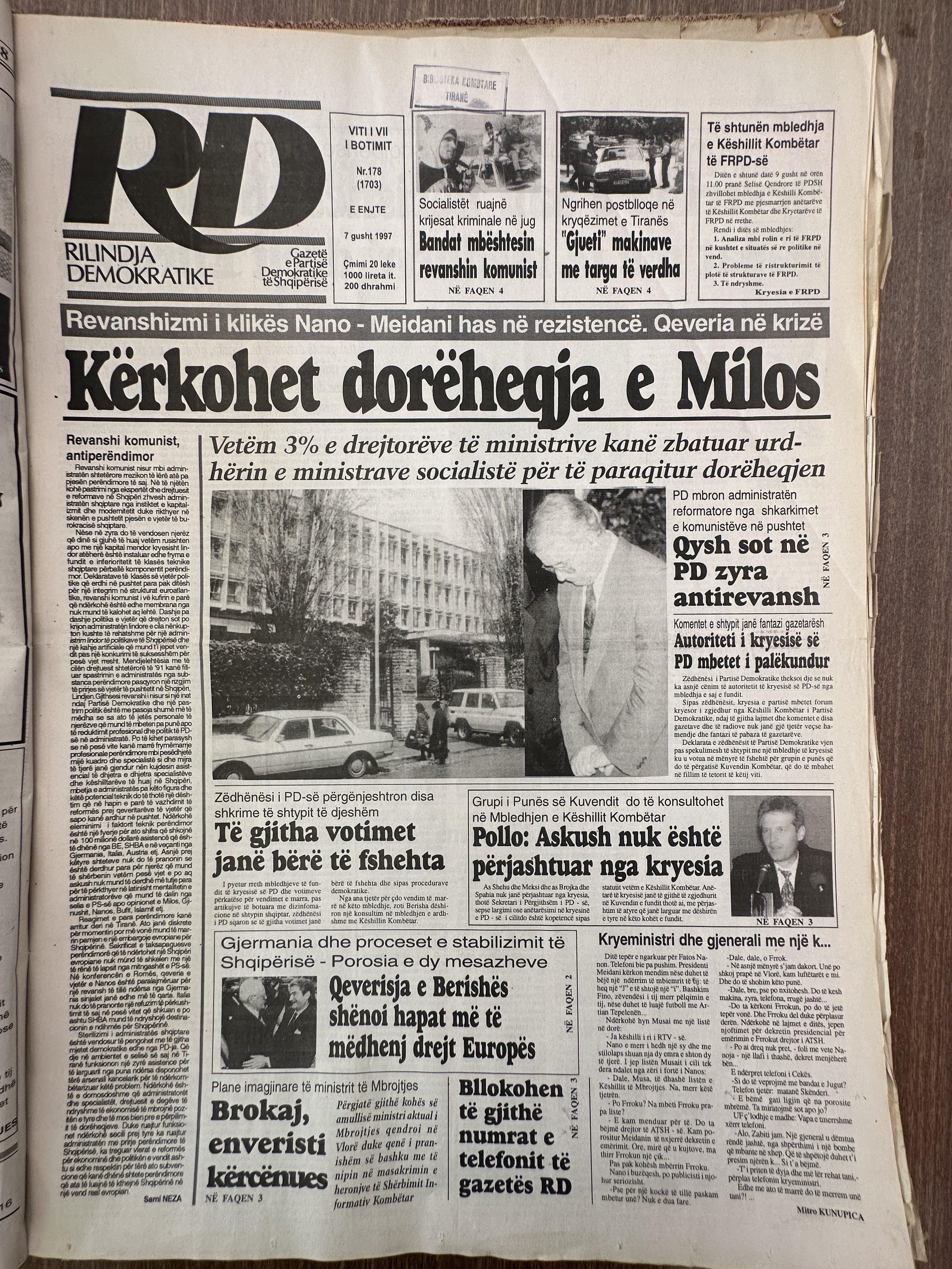 Rilindja Demokratike 1997-08-07