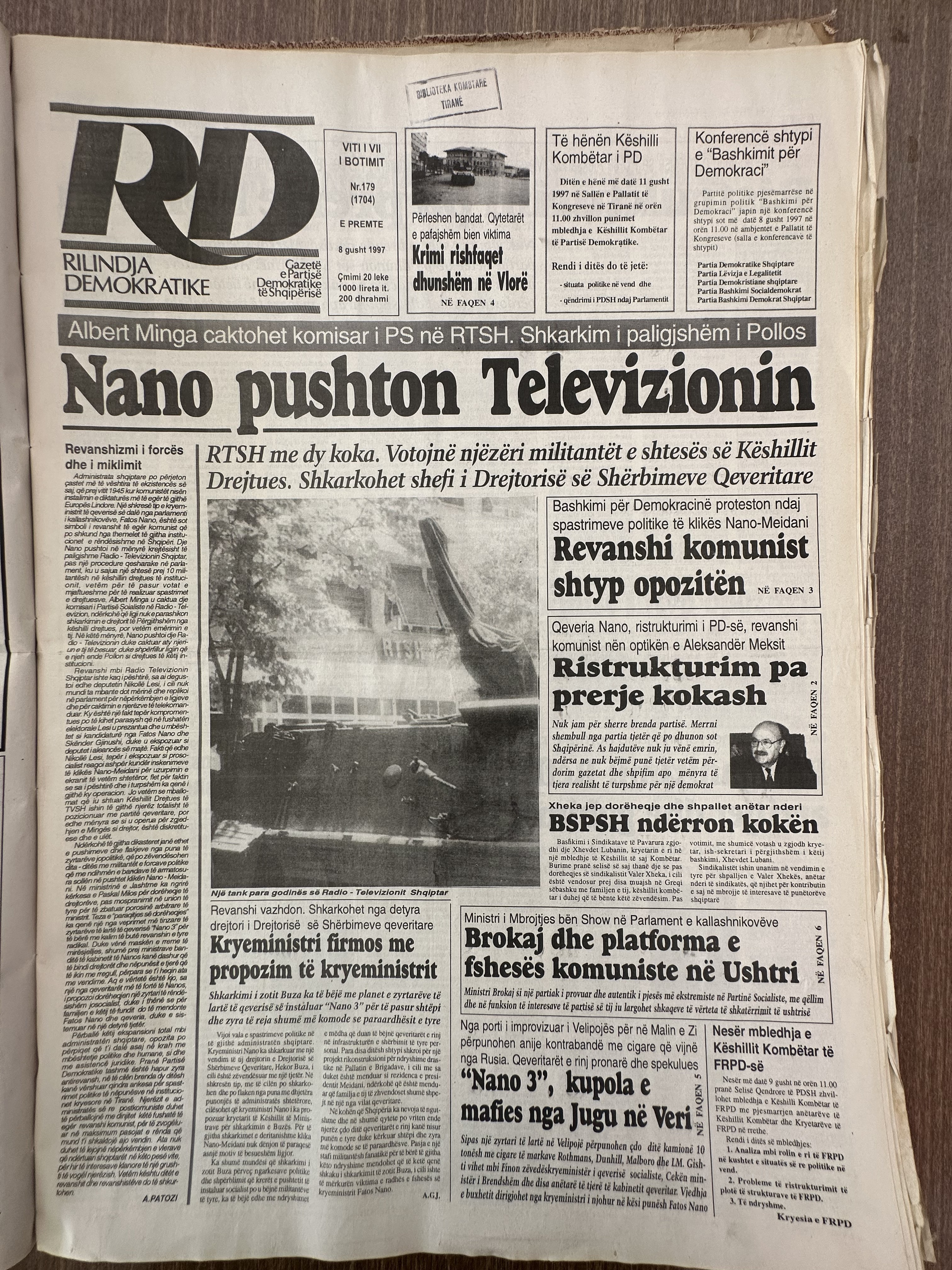 Rilindja Demokratike 1997-08-09