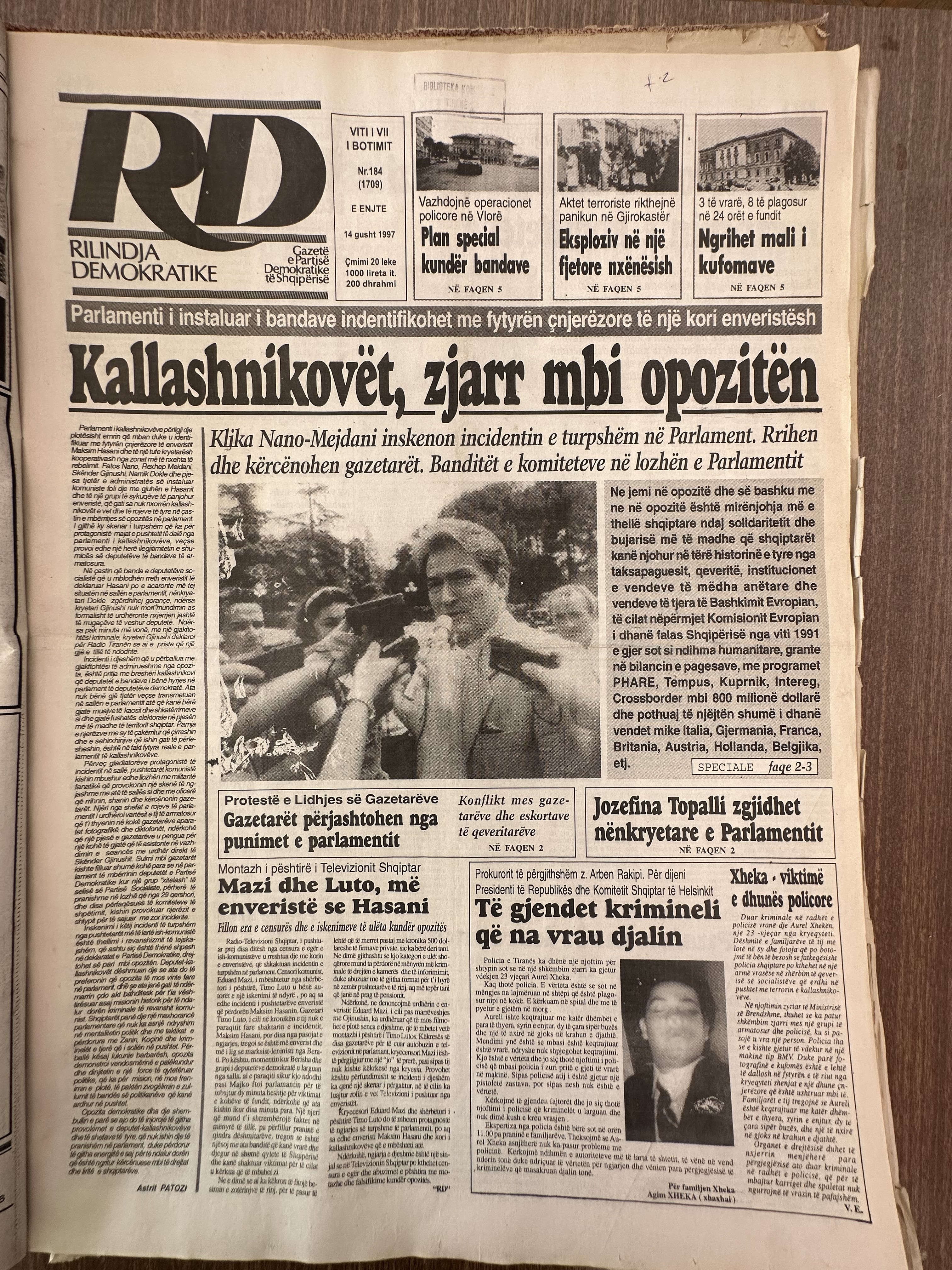 Rilindja Demokratike 1997-08-14