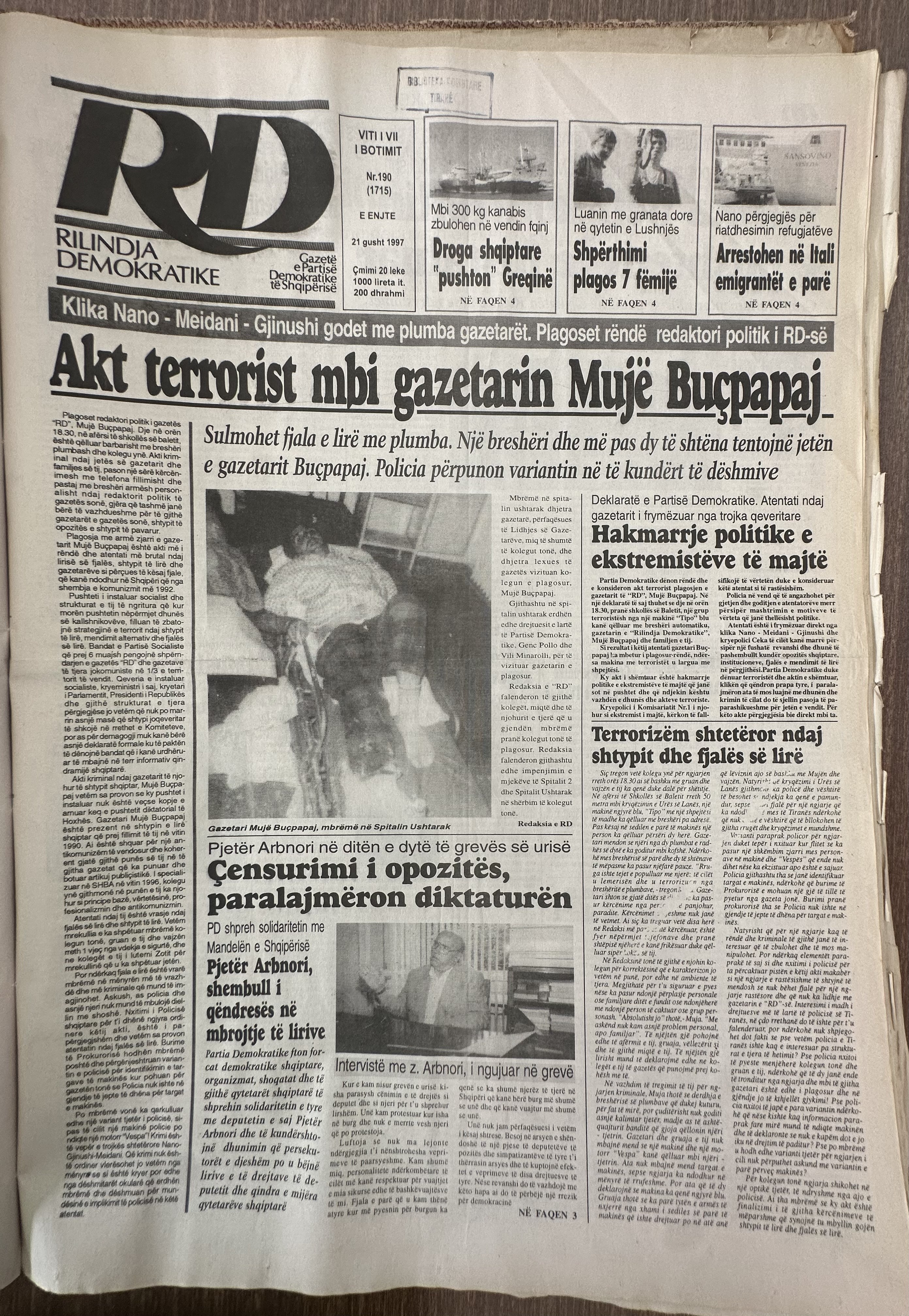 Rilindja Demokratike 1997-08-21
