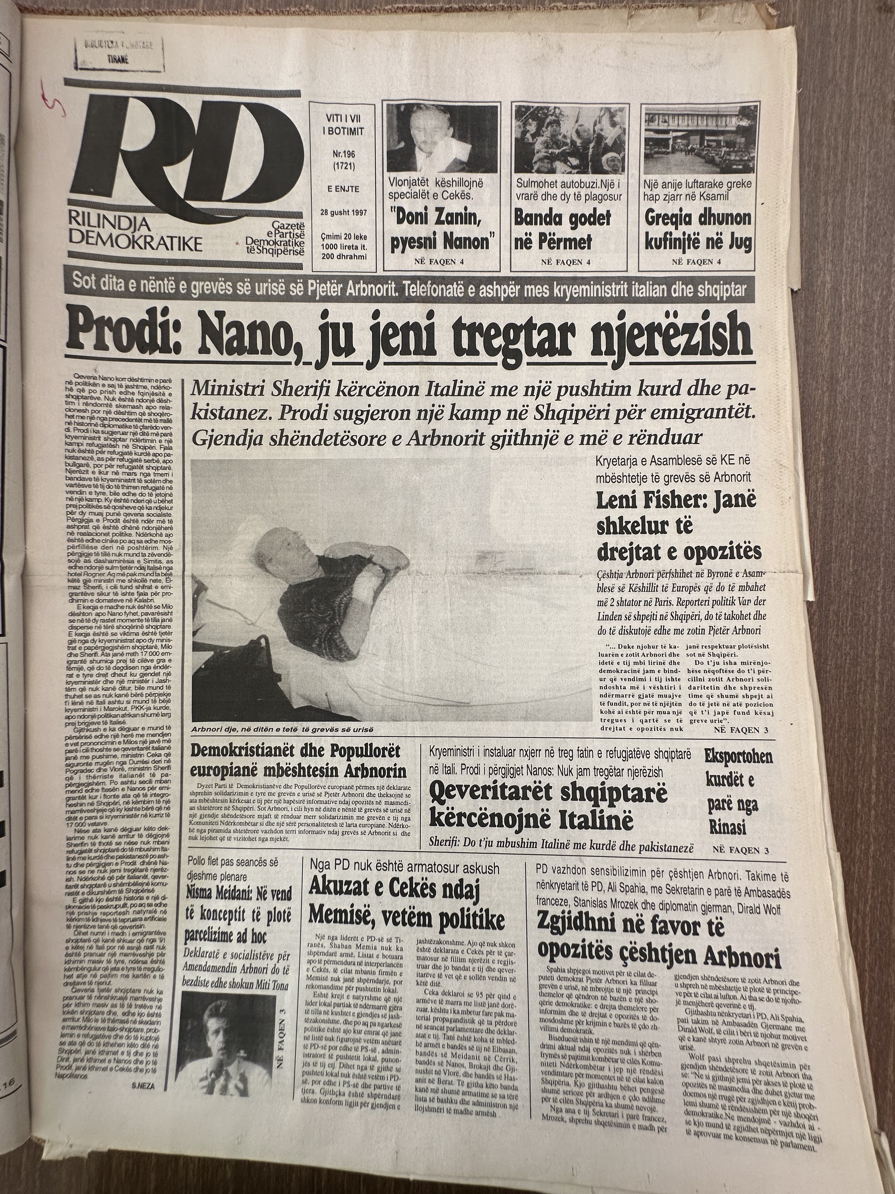 Rilindja Demokratike 1997-08-28