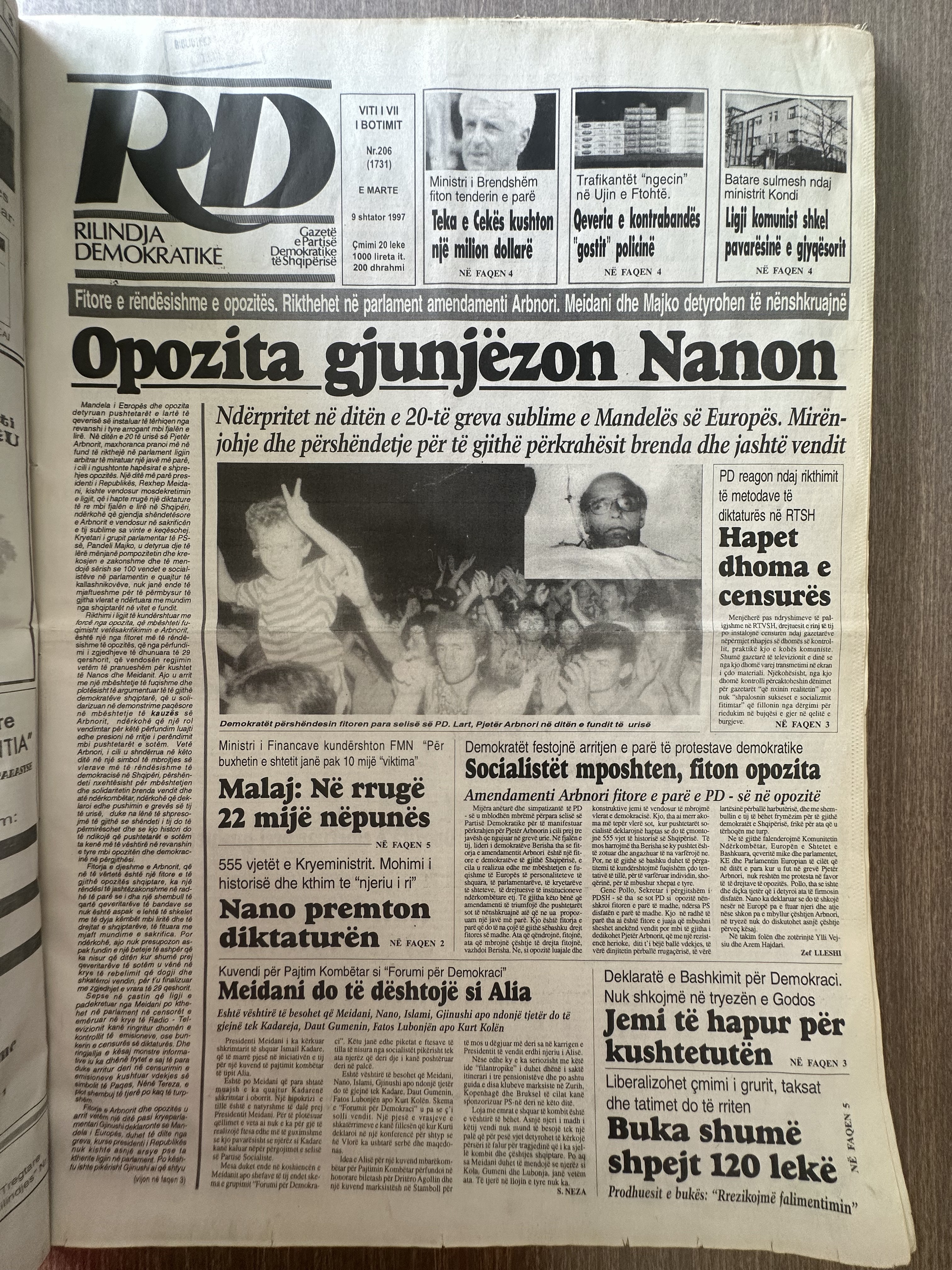 Rilindja Demokratike 1997-09-09