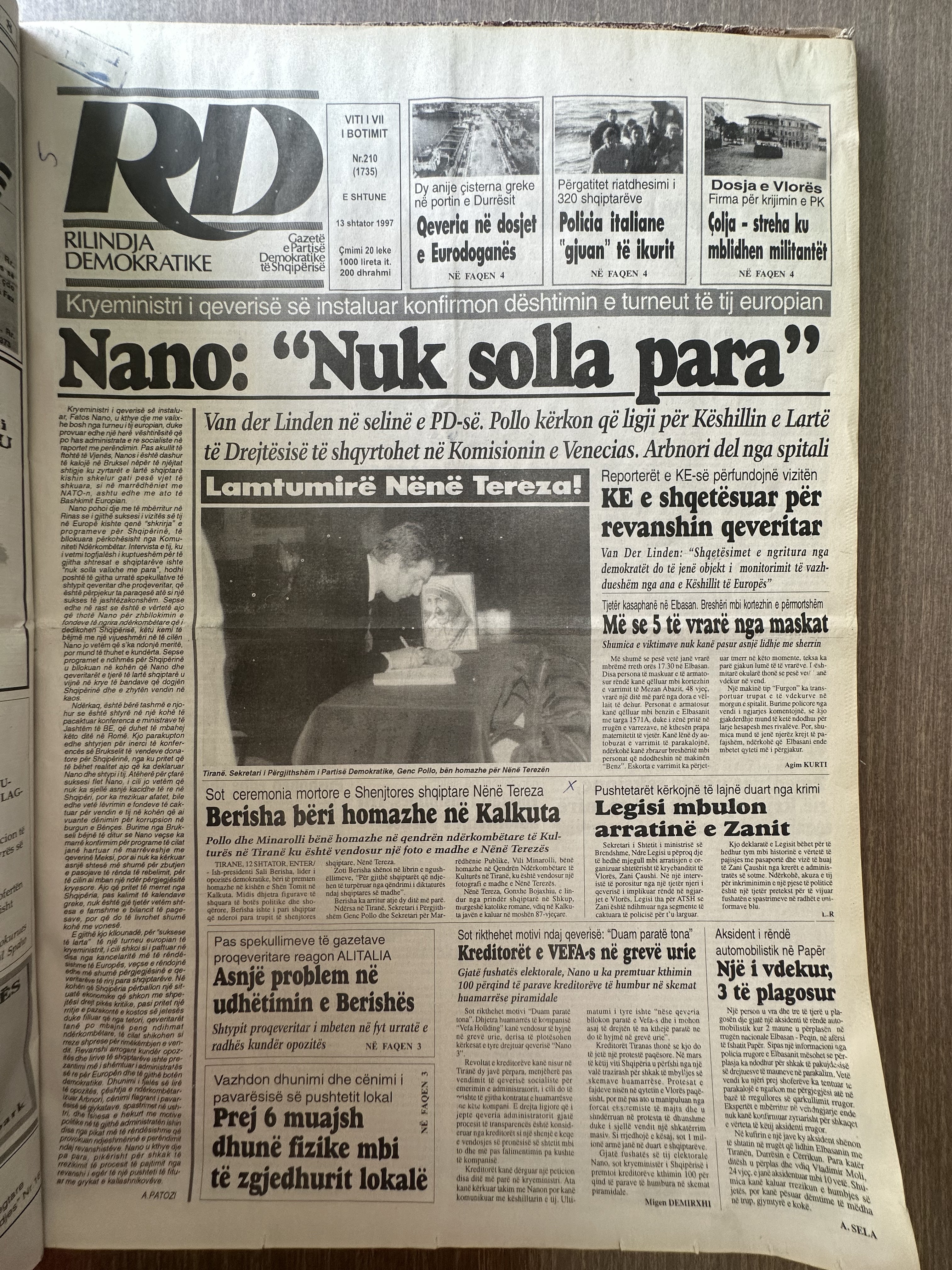 Rilindja Demokratike 1997-09-13