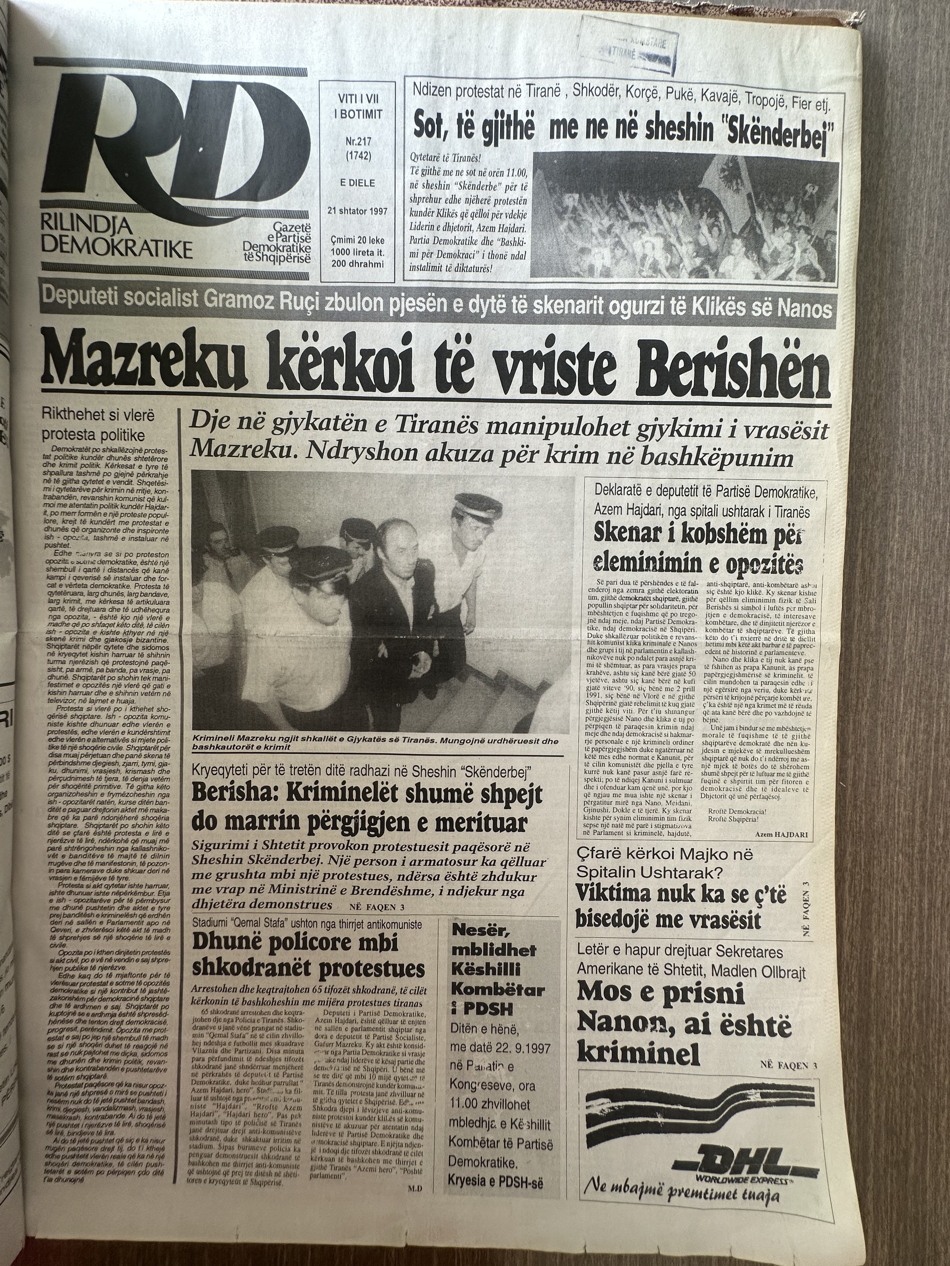 Rilindja Demokratike 1997-09-27
