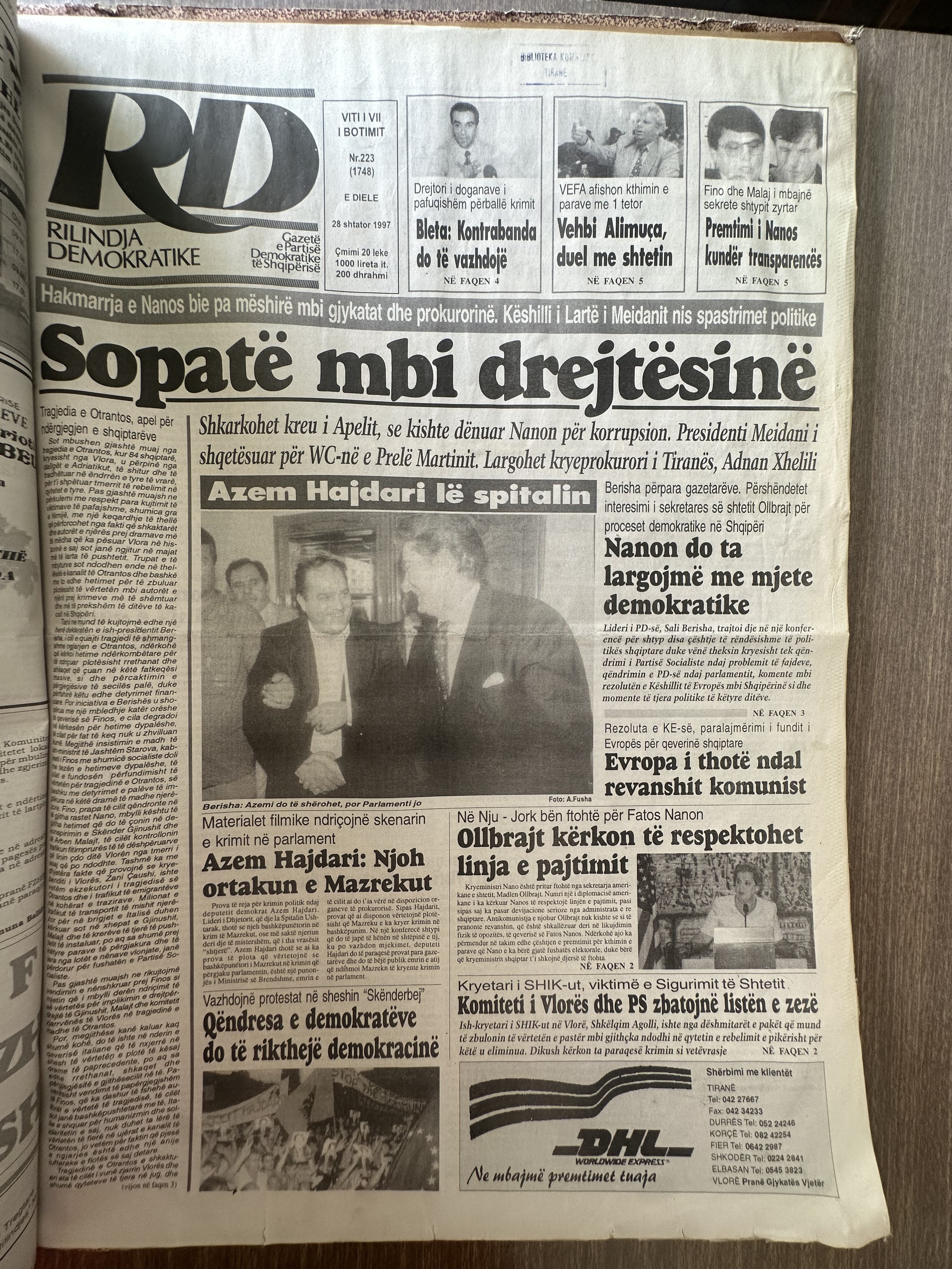 Rilindja Demokratike 1997-09-28