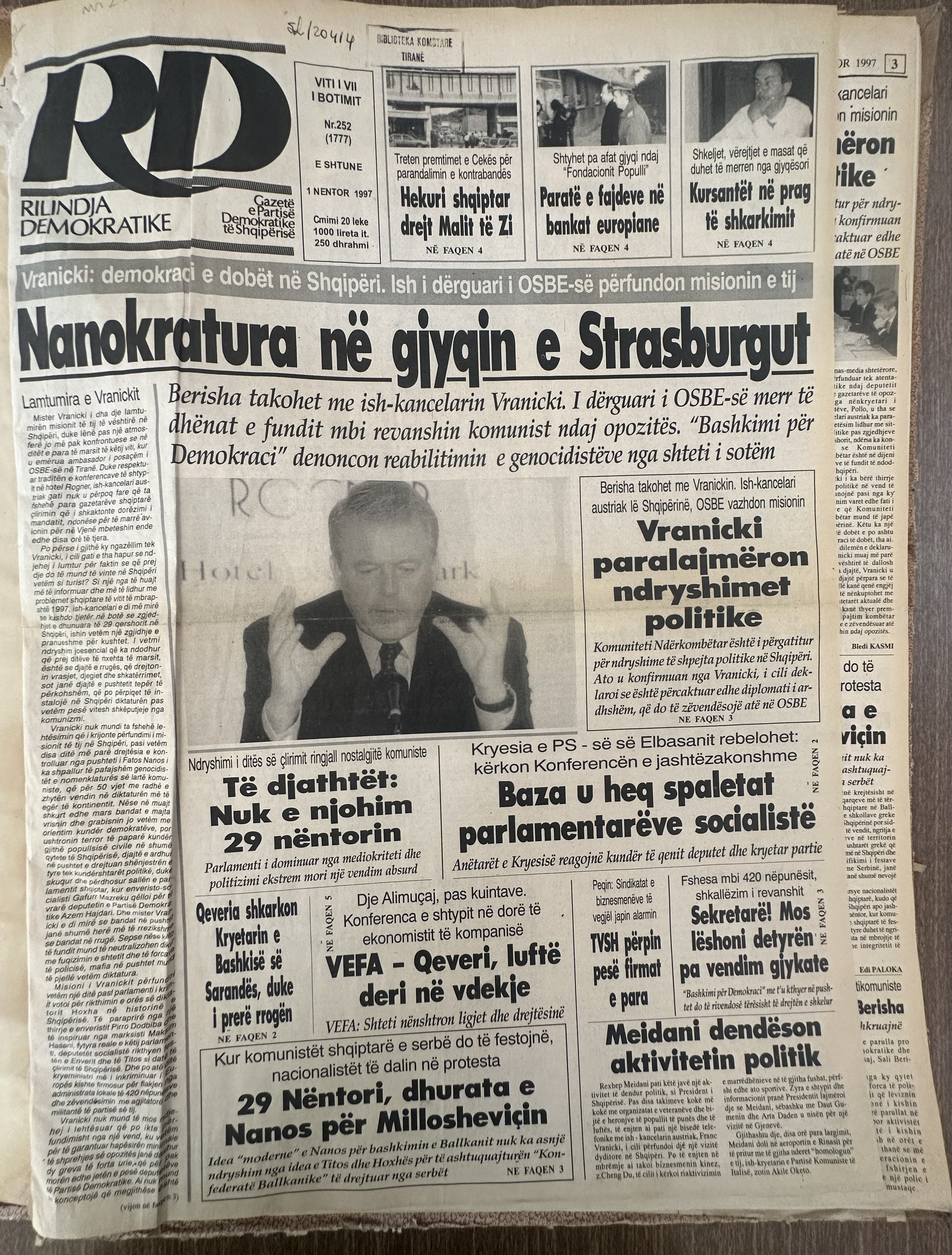 Rilindja Demokratike 1997-11-01
