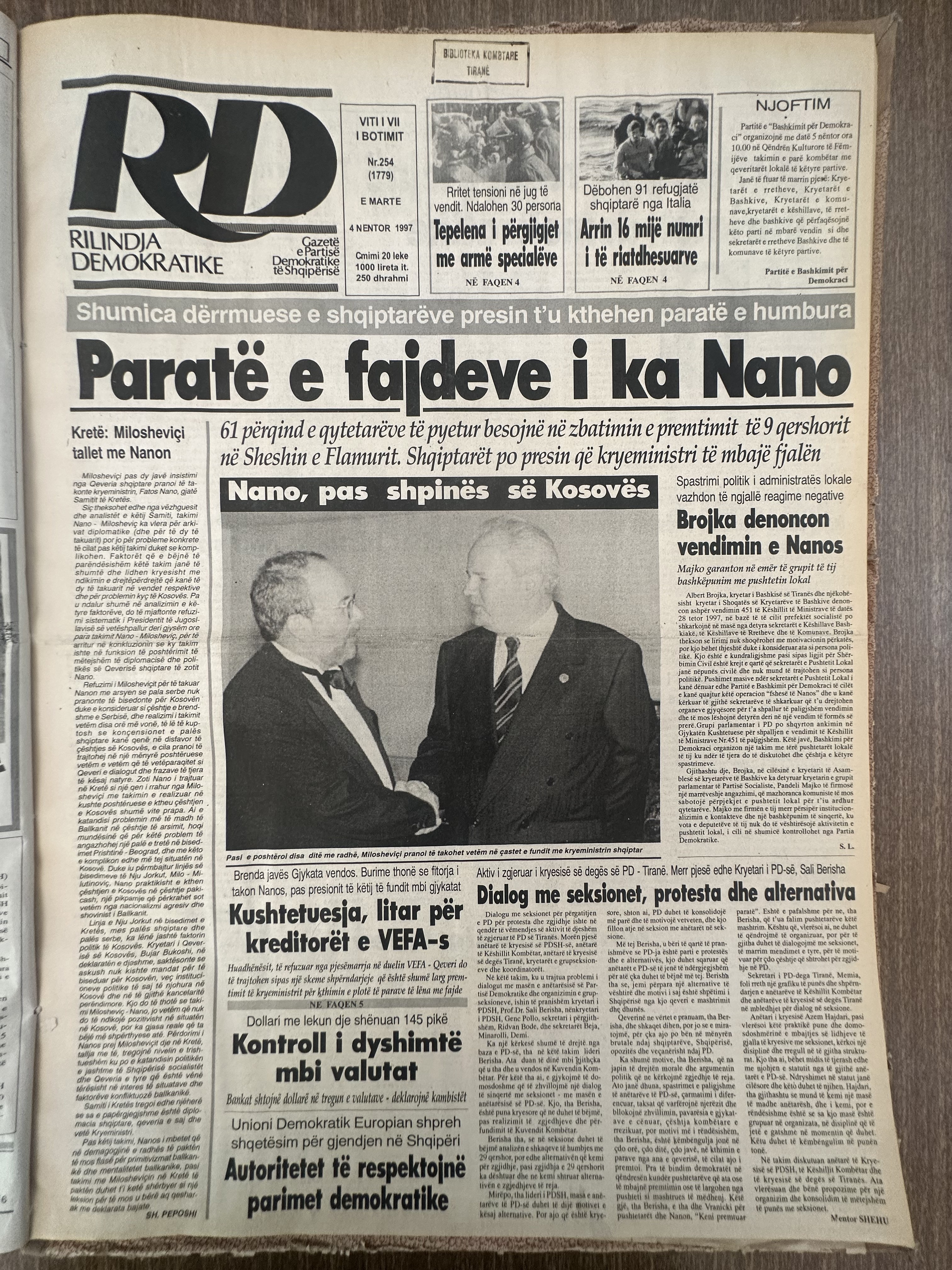 Rilindja Demokratike 1997-11-04