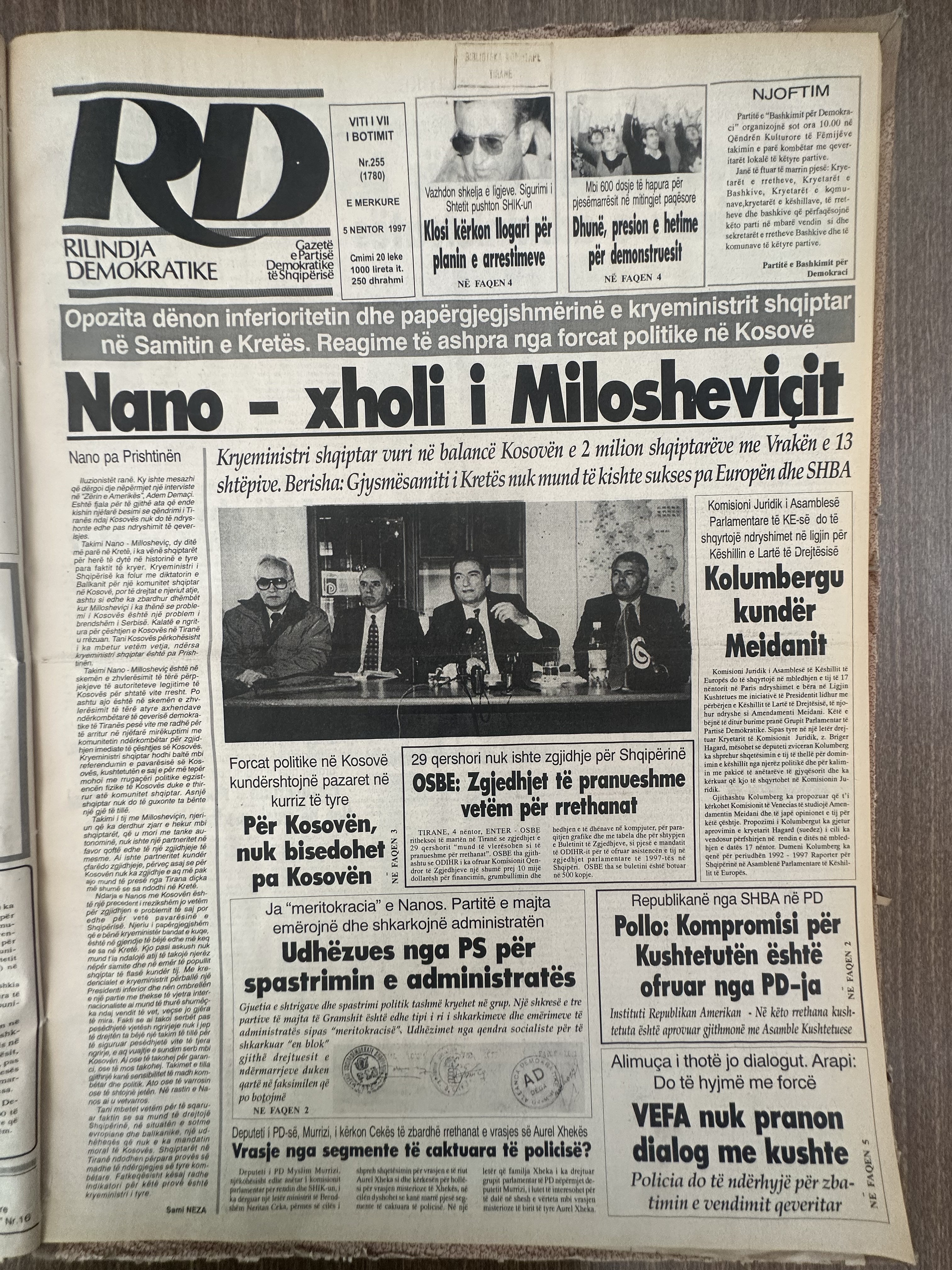 Rilindja Demokratike 1997-11-05