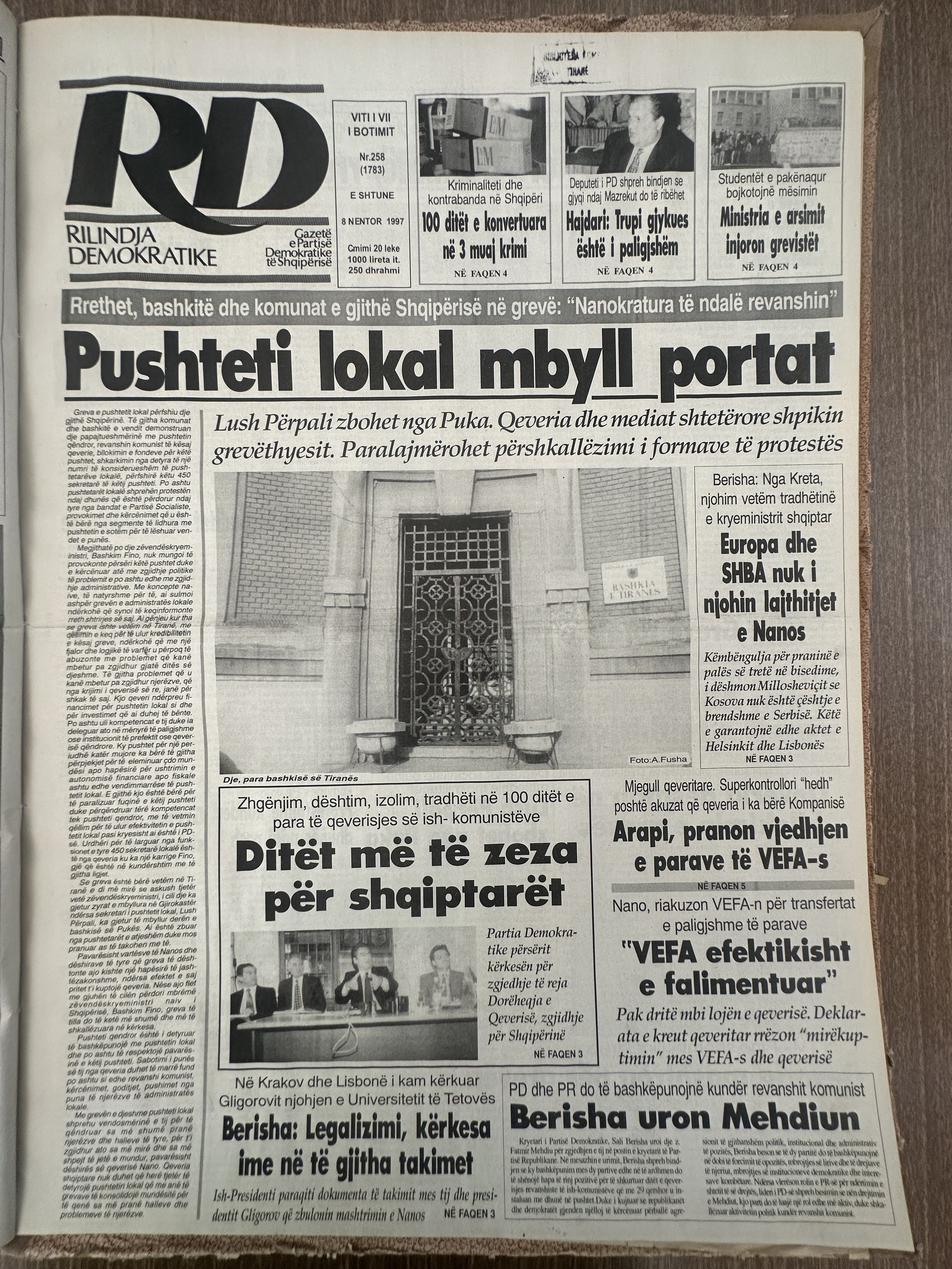 Rilindja Demokratike 1997-11-08