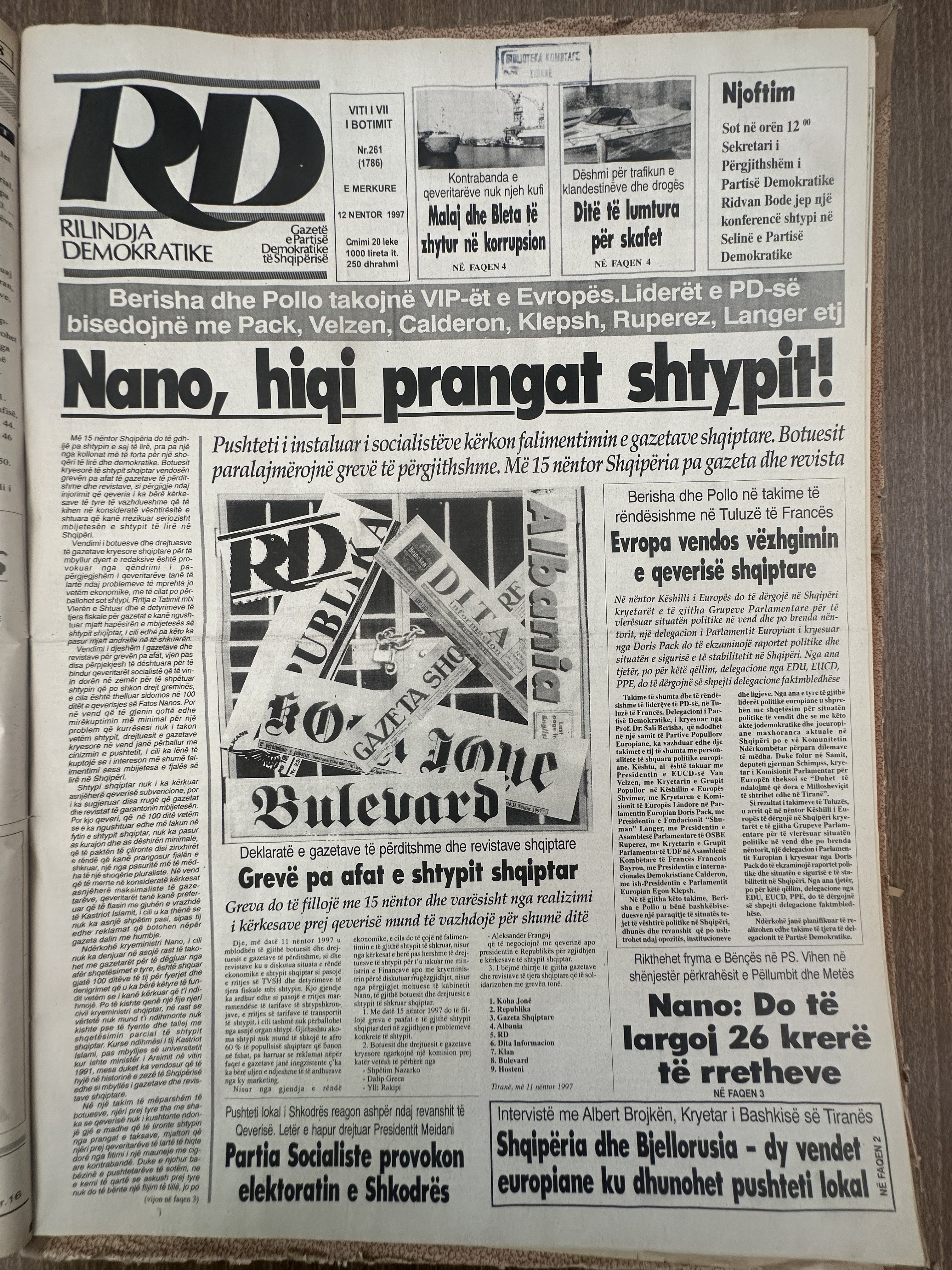 Rilindja Demokratike 1997-11-12